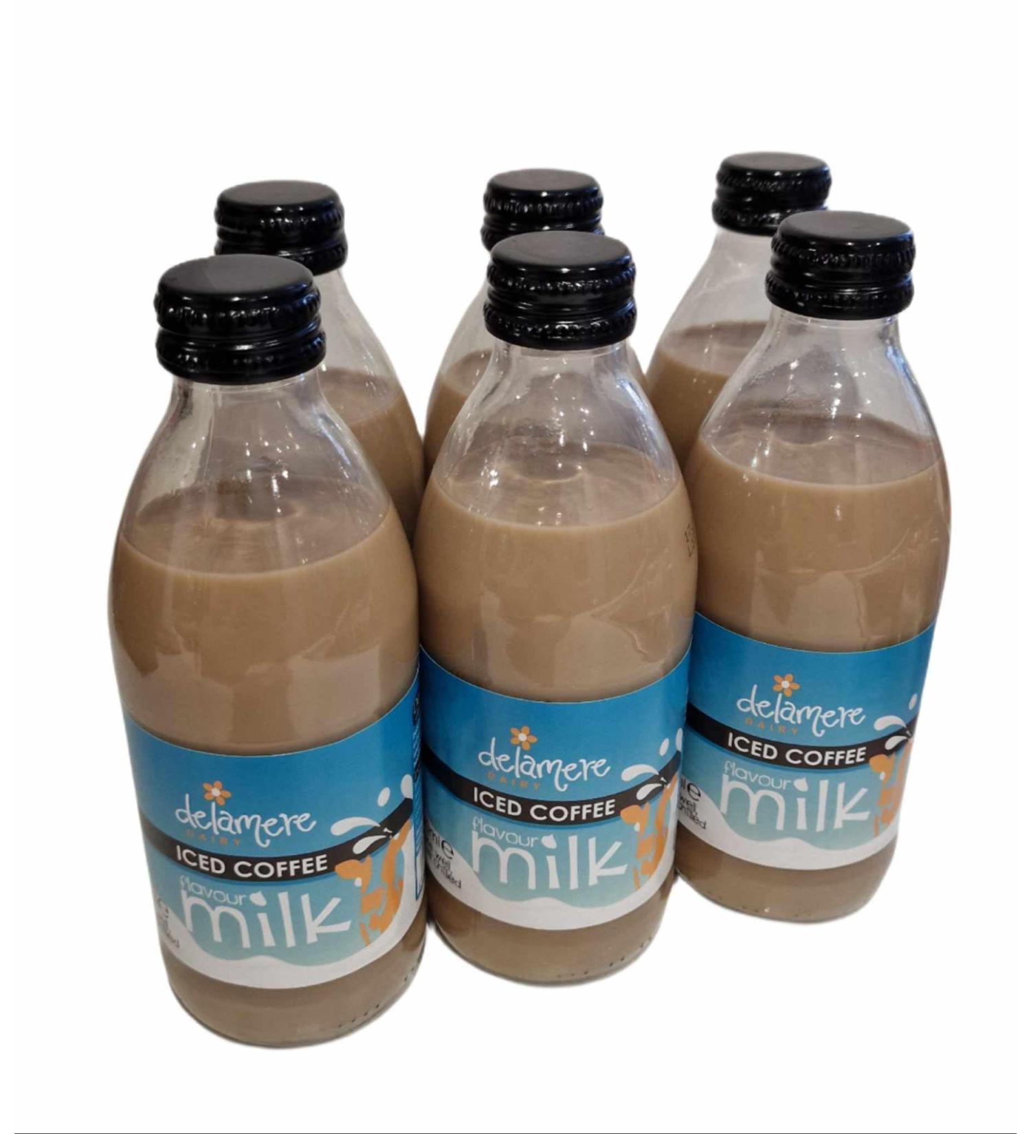 6x Delamere Dairy Flavoured Milk in Glass 240ml Bottles - Iced Coffee Iced Coffee 40 ml (Pack of 6) - Buy Online on GoSupps.com