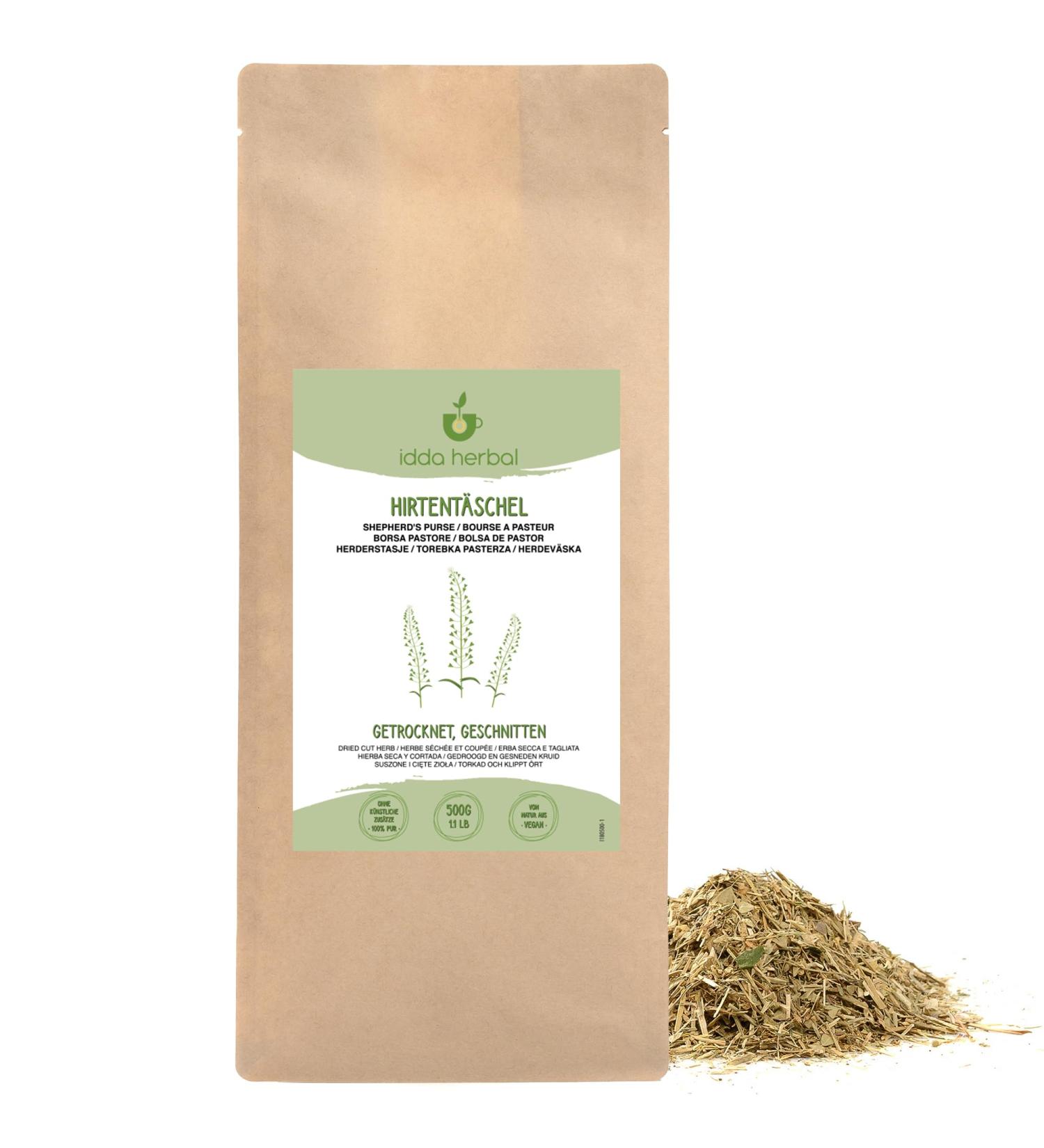  IDDA Herbal IDDA Herbal Shepherd's Purse Tea 500g Dried and Cut Shepherd's Purse Herb Loose Leaf Tea - Buy Online on GoSupps.com