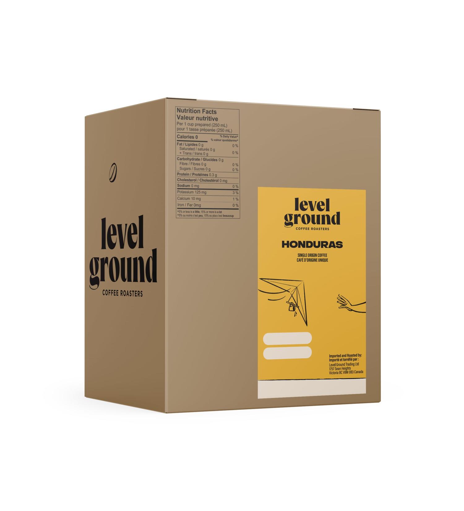 Level Ground Trading Coffee - Honduras Single Origin Medium Roast Ground Great Cold Brew French Press Smooth Nutty 2.27kg / 5lb