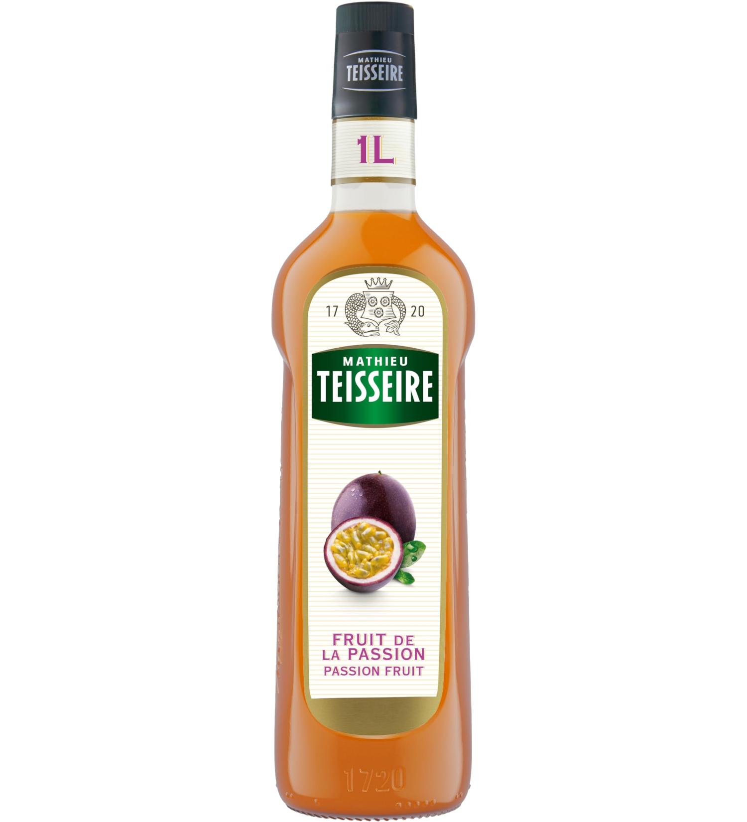 Passion Fruit Syrup Mathieu Teisseire for drinks lemonades iced teas sodas shakes cocktails with - Buy Online on GoSupps.com