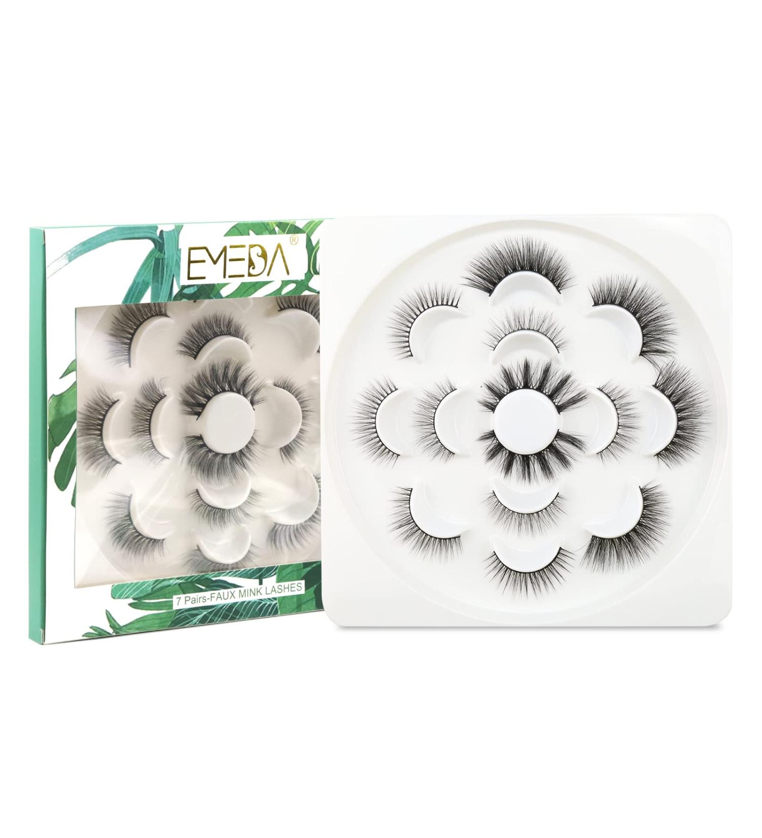 7 Pairs 3D False Eyelashes - Mixed Styles 100% Handmade Natural Soft Black Eyelashes for Makeup | Emeda - Buy Online on GoSupps.com