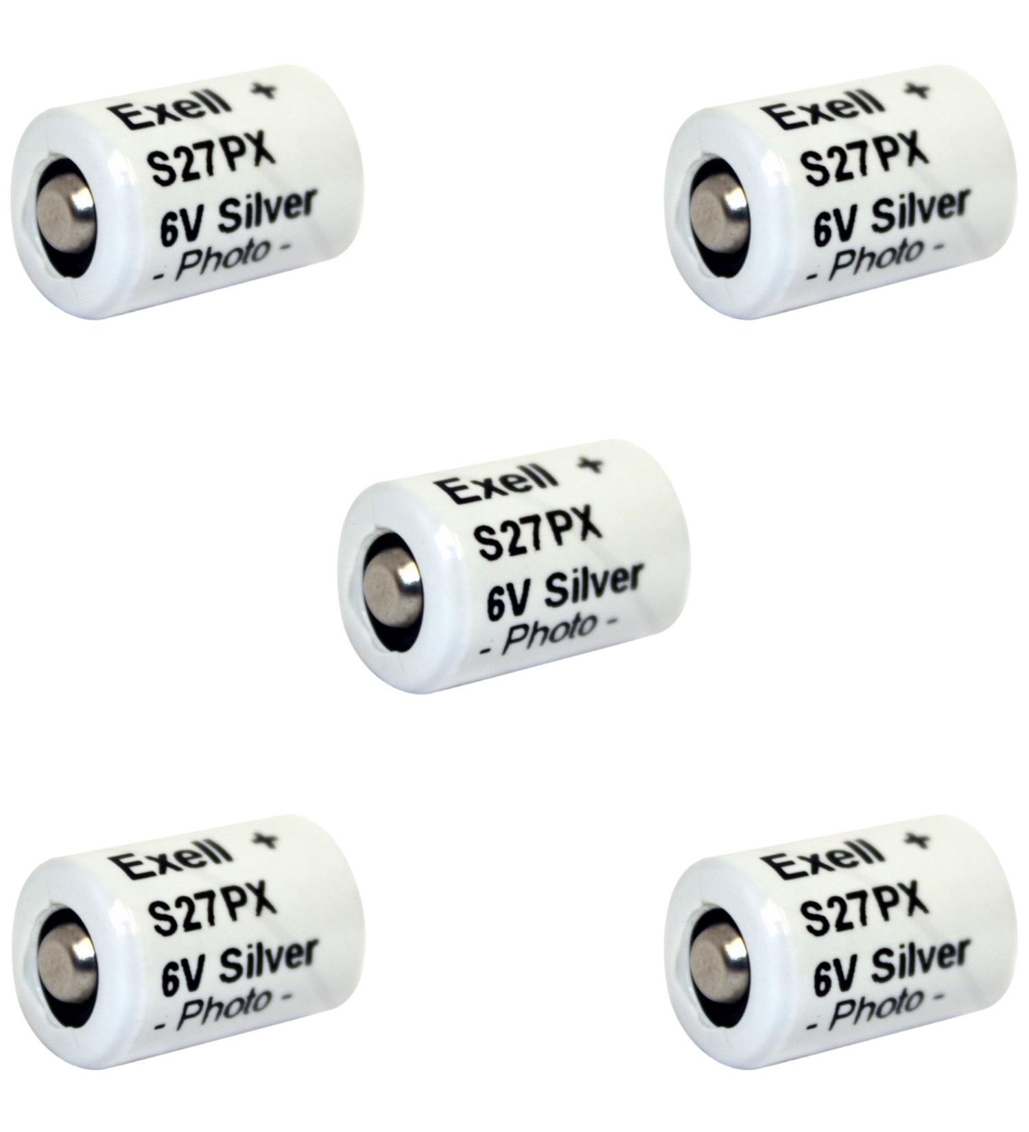 5pc Exell S27PX 6V Silver Oxide Battery EPX27 V27PX 4NR43 KX27 HS3C