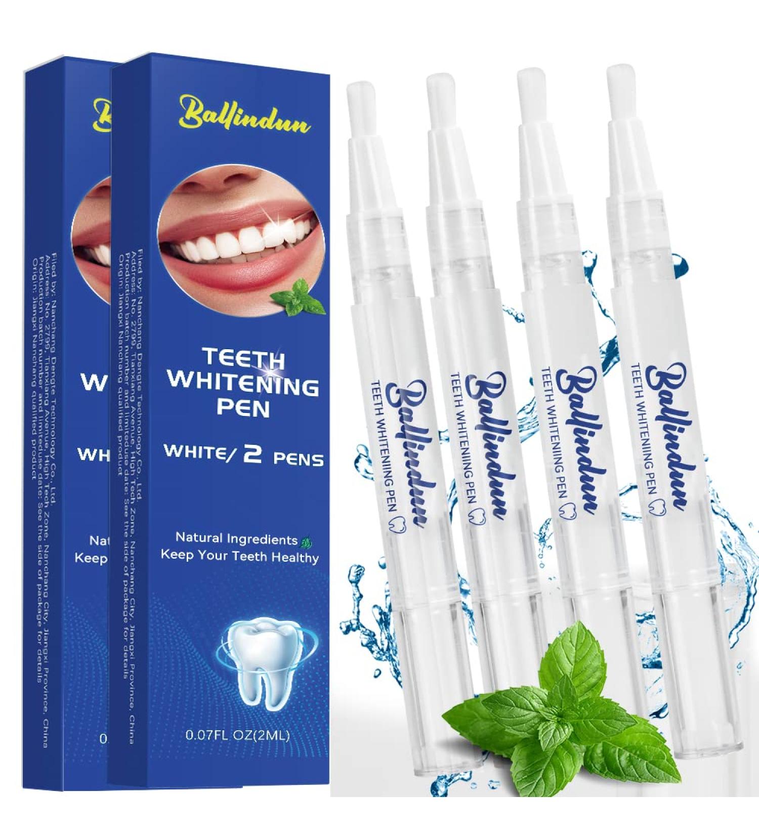 Teeth Whitening Pen (4 Pens) | Fast Results, No Sensitivity | Professional Tooth Whitening Gel Kit for Bright White Smile | Oral Care Stain Remover - Buy Online on GoSupps.com