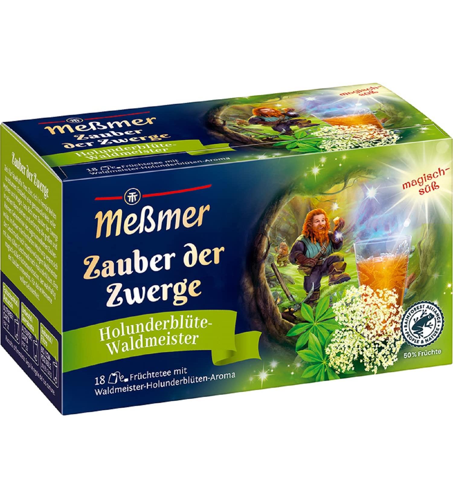 Meßmer Magic of the Dwarves | Elderflower-Woodruff | 18 tea bags | Vegan | Gluten-free | Lactose-free Magic of the Dwarves 18 tea bags