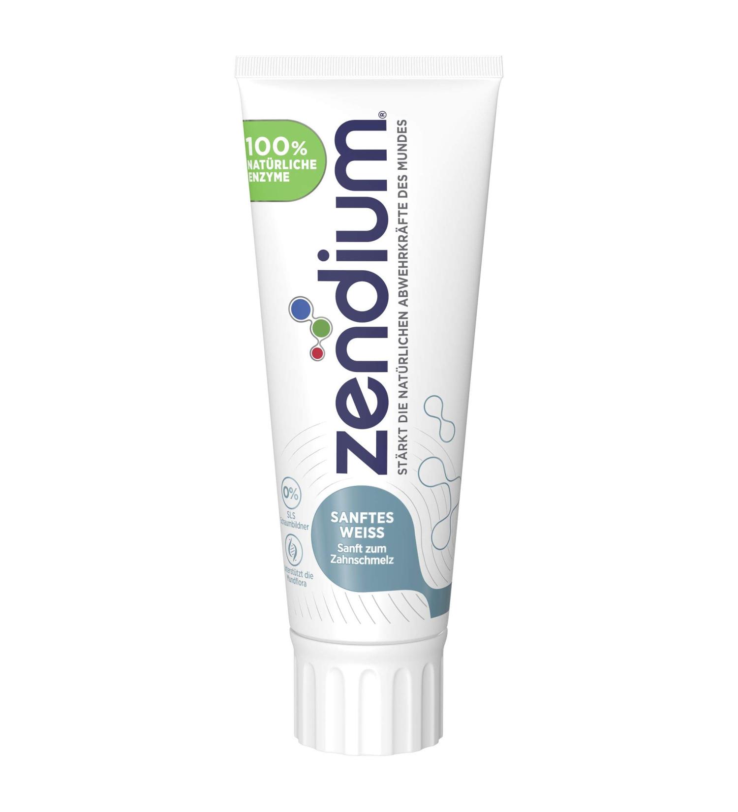 Zendium Toothpaste Gentle White - Organic Formula with Proteins & Enzymes | 75ml Pack - Buy Online on GoSupps.com