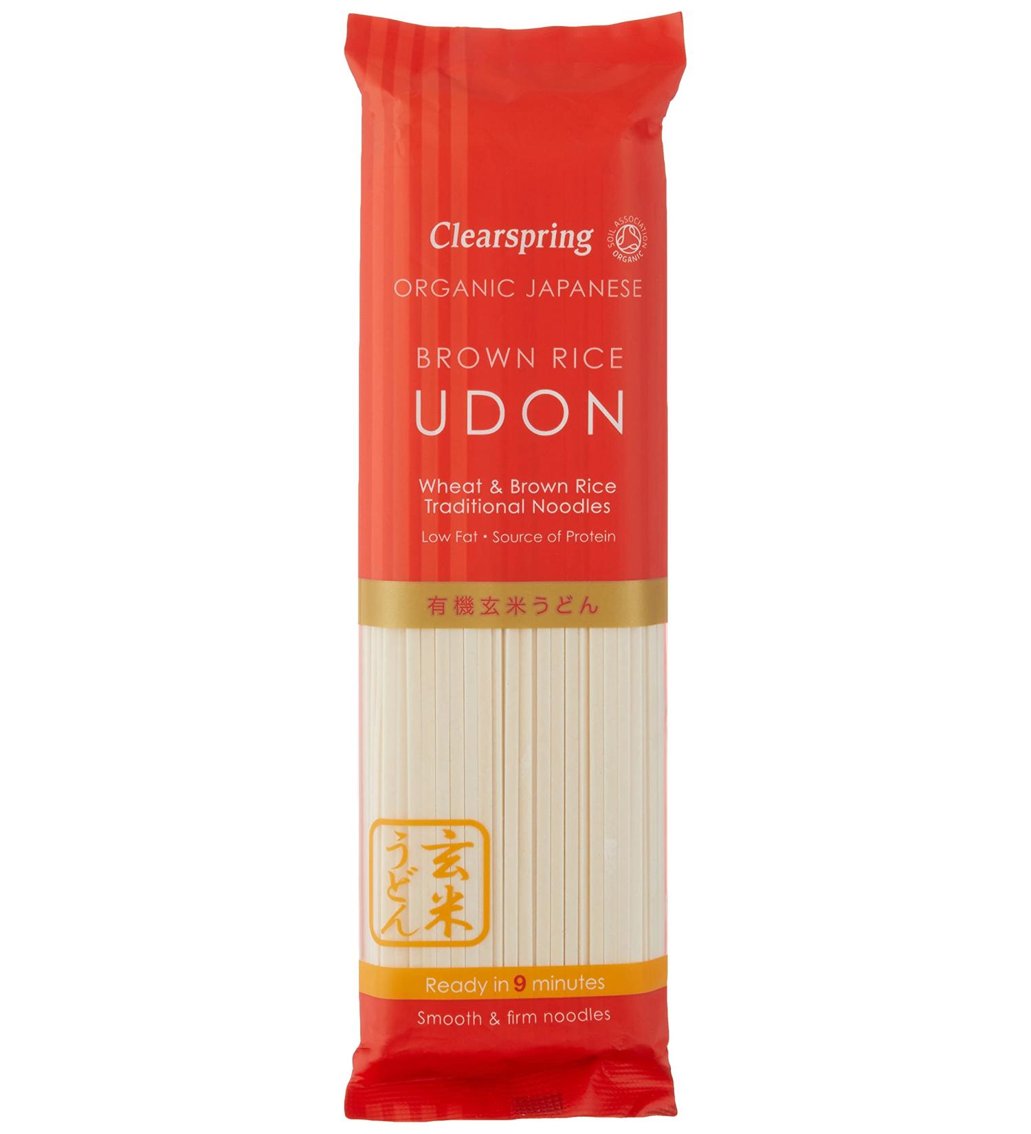 Clearspring Organic Japanese Brown Rice Udon Noodles - Gluten-Free & Vegan-Friendly - Buy Online on GoSupps.com