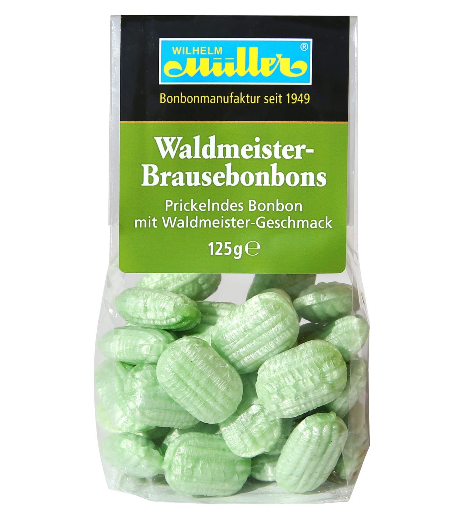 Woodruff fizzy sweets - Sparkling candy with woodruff flavour (9 bags - 10% discount) Woodruff 125 g (pack of 9)