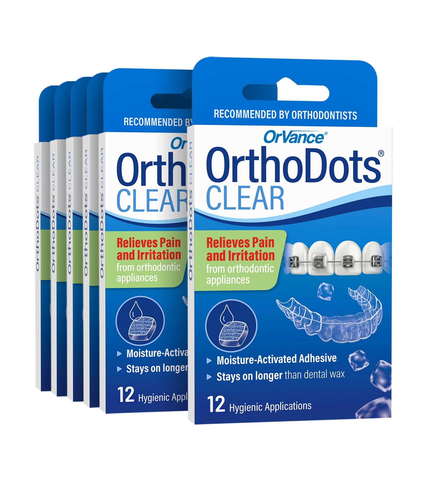 OrthoDots CLEAR - 72 Count Moisture Activated Dental Wax Alternative for Braces & Aligners - Buy Online on GoSupps.com
