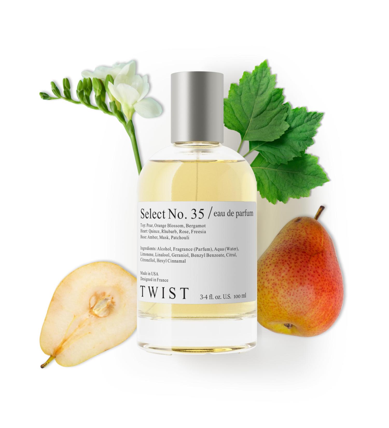 Twist - Select No. 35 - Eau De Parfum Inspired by Jo Malone's English Pear & Freesia Long-Lasting Perfume For Women Paraben Free Vegan Clean Ingredients Fragrance - Spray 100 ml | 3.4 fl. oz. Select No. 35 - Inspired by English Pear & Freesia 3.4 Fl Oz (P - Buy Online on GoSupps.com