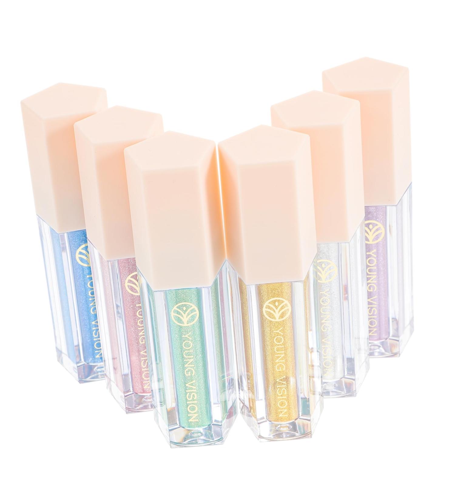 Buy Hemoton 6pcs Shimmer Eyeshadow Set - Long Lasting Glitter Liquid Eyeshadow for Women | Flash Cosmetics Highlighter - Buy Online on GoSupps.com