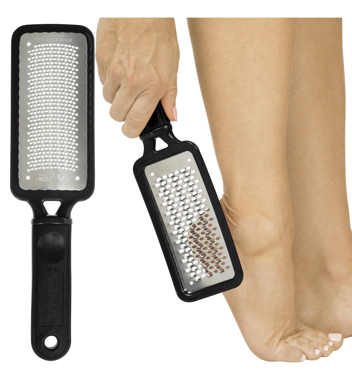 Vive Foot File Callus Remover - Stainless Steel Exfoliator for Smooth & Soft Feet - Buy Online on GoSupps.com