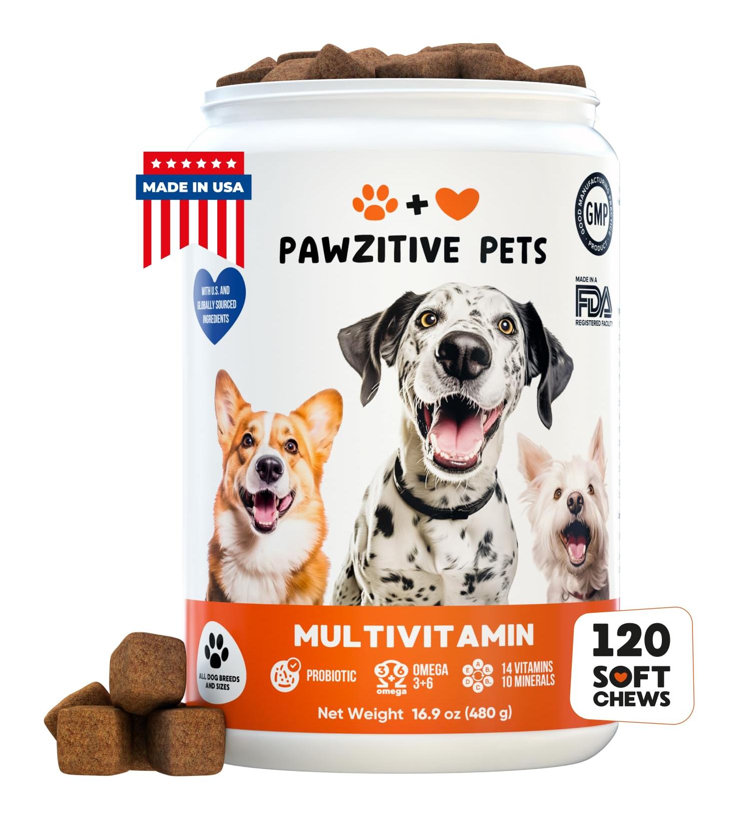 Dog Multivitamins - Soft Chewables for Dogs - Daily Essentials in Canine Support - Immune Support - Buy Online on GoSupps.com
