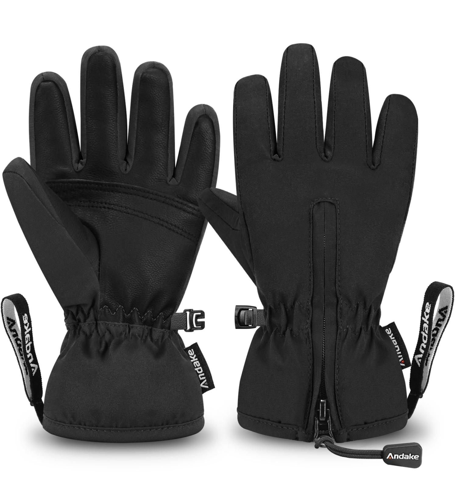 Andake Children's Gloves - Windproof Waterproof Warm Winter Gloves for Skiing & Outdoor Sports | Boys & Girls Ages 2-10 | Size Guide Available - Buy Online on GoSupps.com