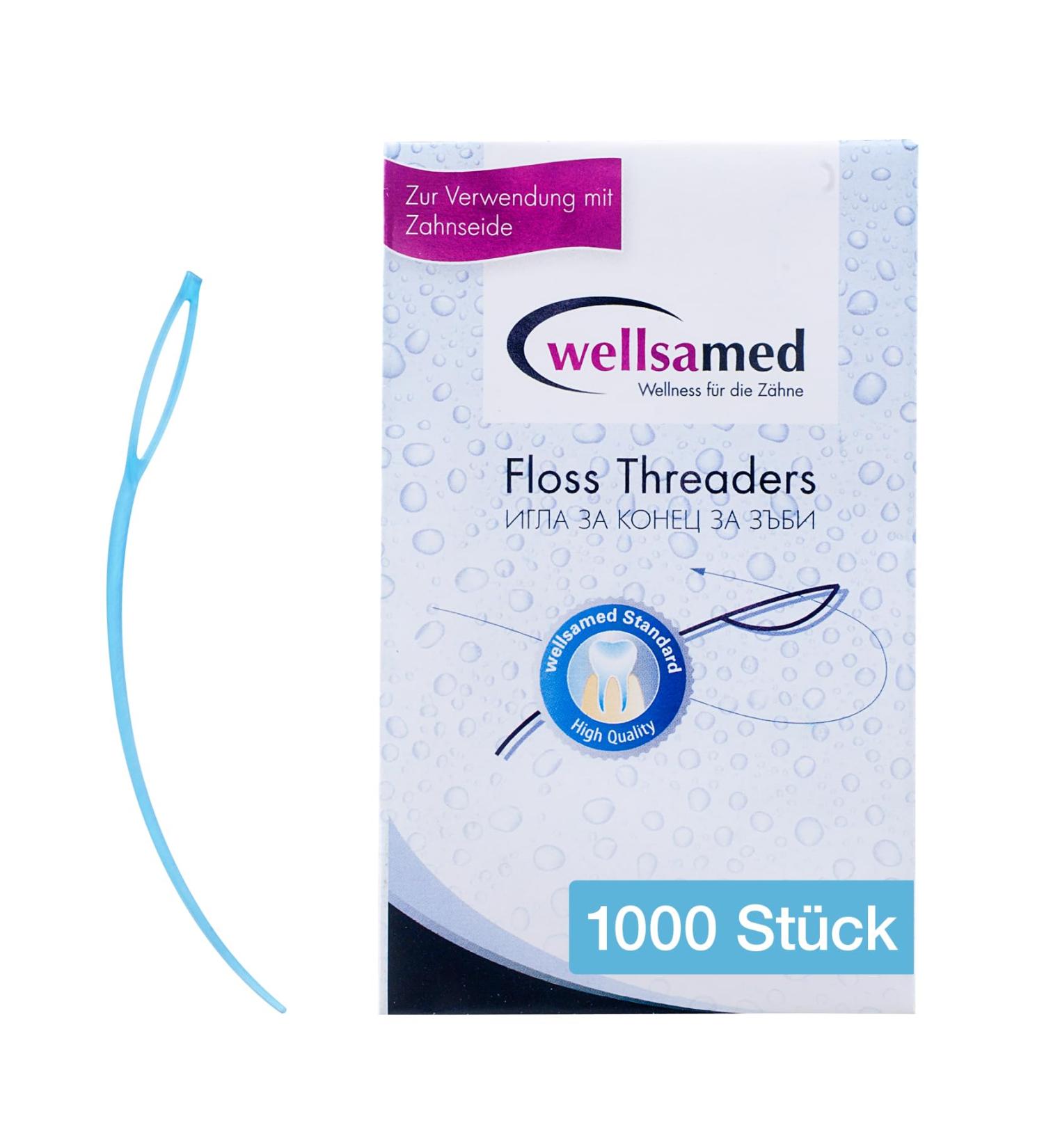 Wellsamed Dental Floss Threader for Braces & Implants - 1000 Tasteless Threaders - Perfect for Easy Flossing - Buy Online on GoSupps.com