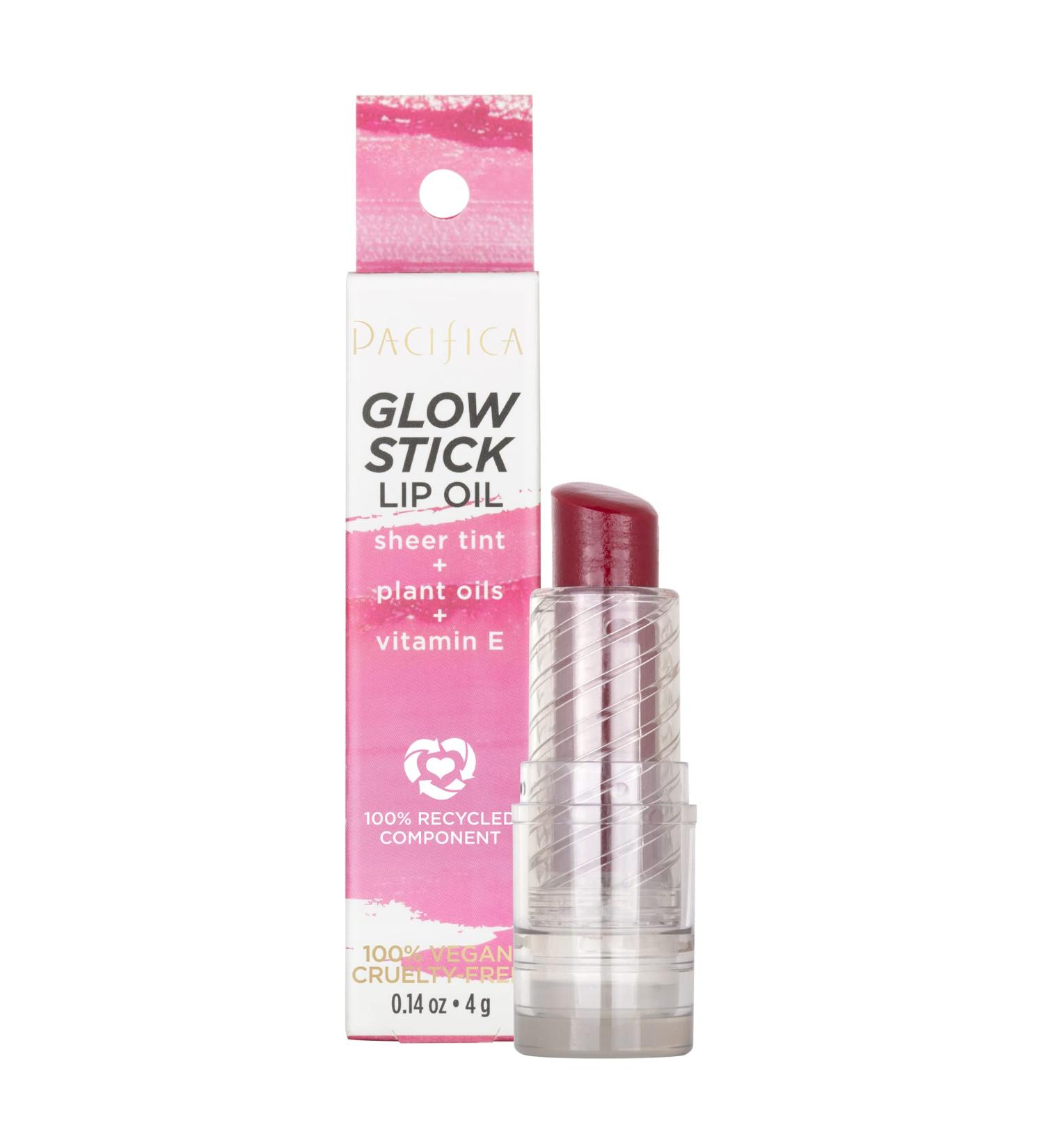 Pacifica Glow Stick Lip Oil - Crimson Crush 0.14 oz for Women - Hydrating Lip Treatment - Buy Online on GoSupps.com