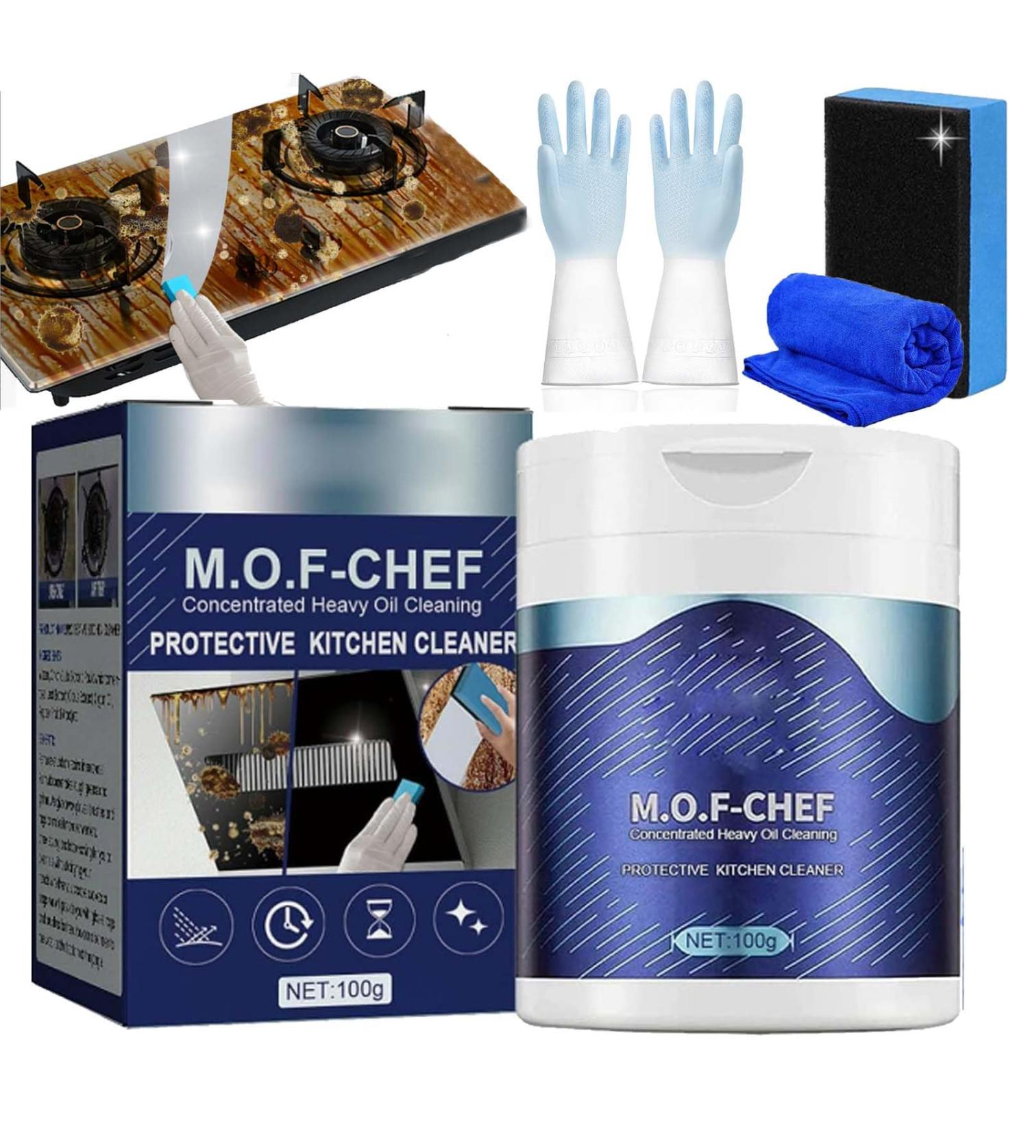DINNIWIKL Mof Chef Cleaner Powder Mof Chef Cleaning Powder Mof Chef Powder M.O.F Chef Kitchen Cleaner Powder Heavy Kitchen Duty Degreaser Mofchef Powder for Cleaning (1PC 100g) 1PC 100g - Buy Online on GoSupps.com