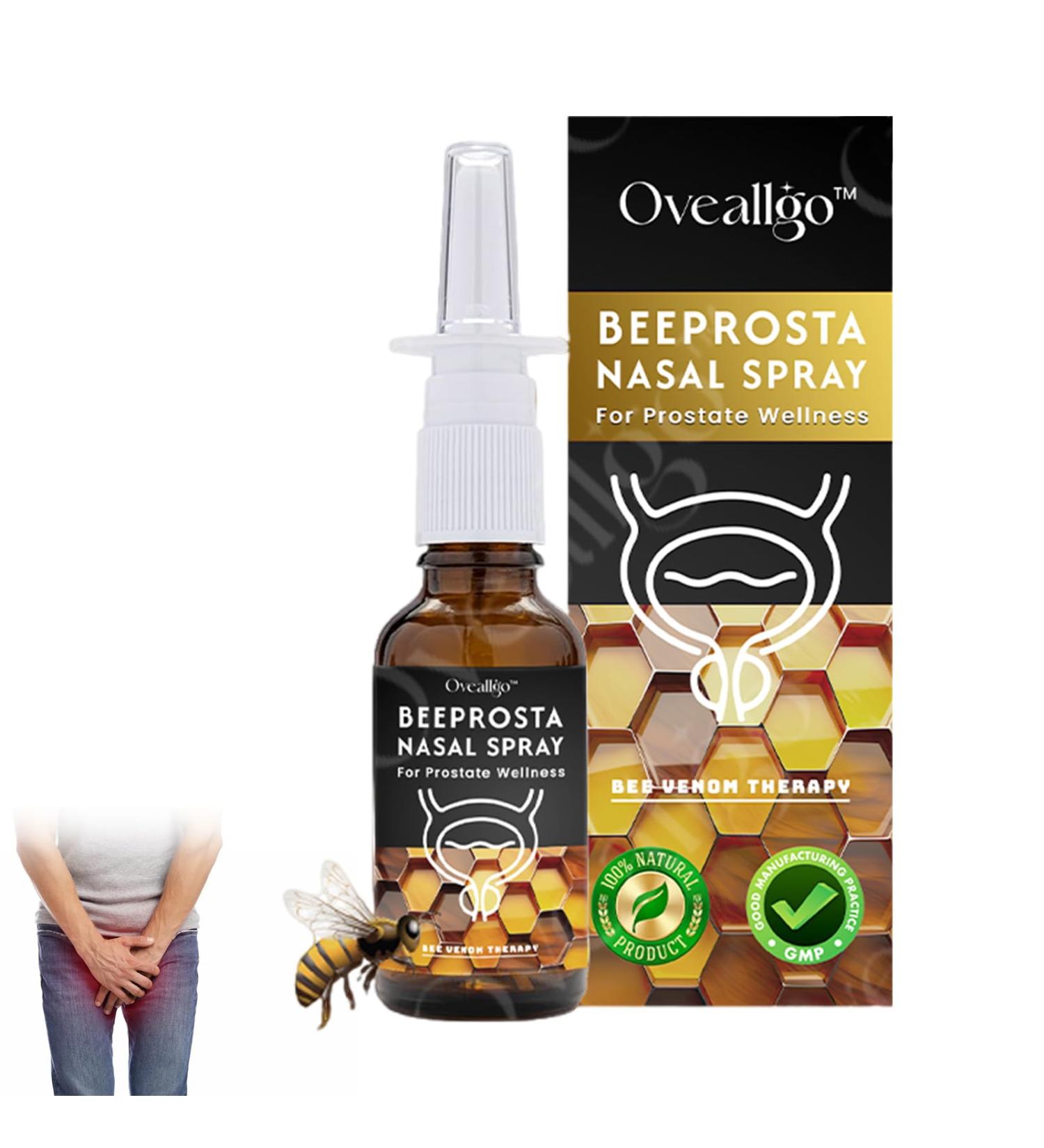 ZVLZVL Oveallgo BeeProsta Nasal Spray Oveallgo Nasal Spray Sinus Relief Spray for Men Prostate Relief Restores Energy and Vitality (1 Bottle) - Buy Online on GoSupps.com
