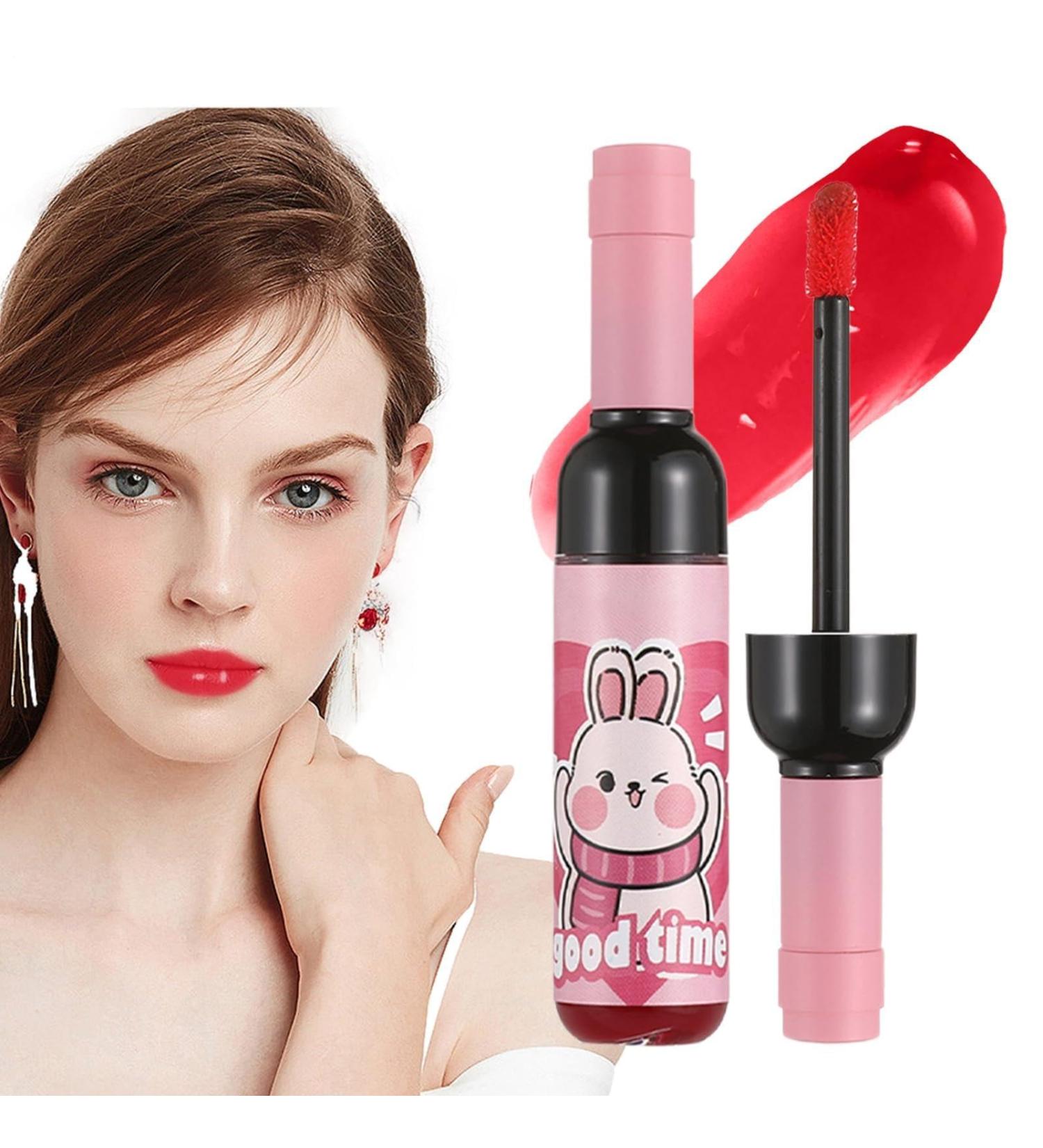 Wine Red Lip StainCaring Lip Gloss Matte Lip Gloss Long Lasting Water Resistant Lip Tint for Women and Girls 03 C - Buy Online on GoSupps.com