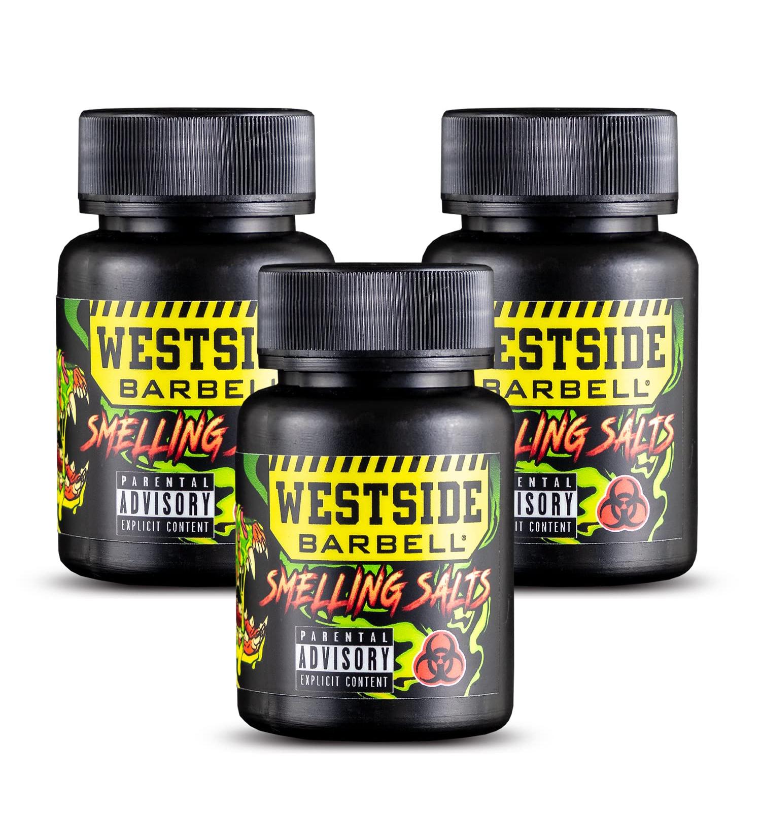 Westside Barbell Smelling Salts - Ammonia Inhalant for Athletes - Weightlifting & Powerlifting - Increase Focus & Alertness - 2 Oz 3 Pack - Buy Online on GoSupps.com