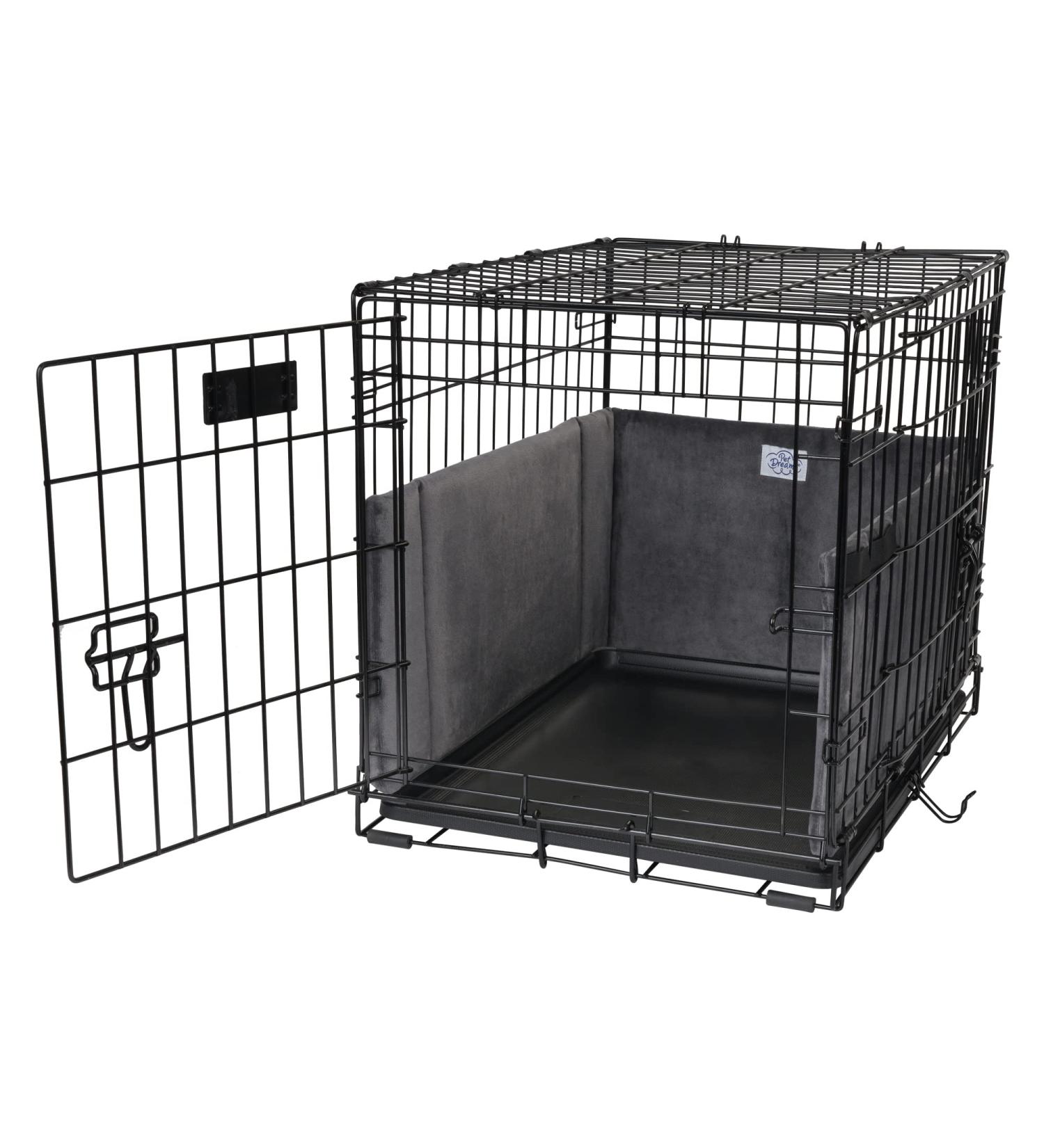 Pet Dreams Dog Crate Bumper - Eco Friendly Pads for Wire Crate | 18 Graphite Grey - Buy Online on GoSupps.com