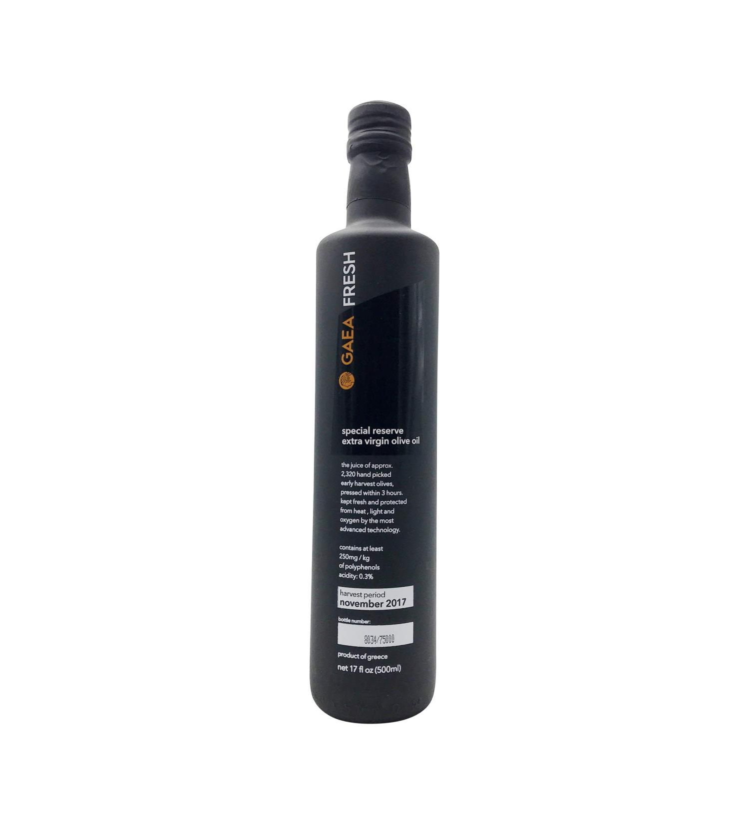 Gaea Fresh (NEW HARVEST) Greek Extra Virgin Olive Oil Single Origin EVOO 17 oz. Bottle Olive 17 Fl Oz (Pack of 1)
