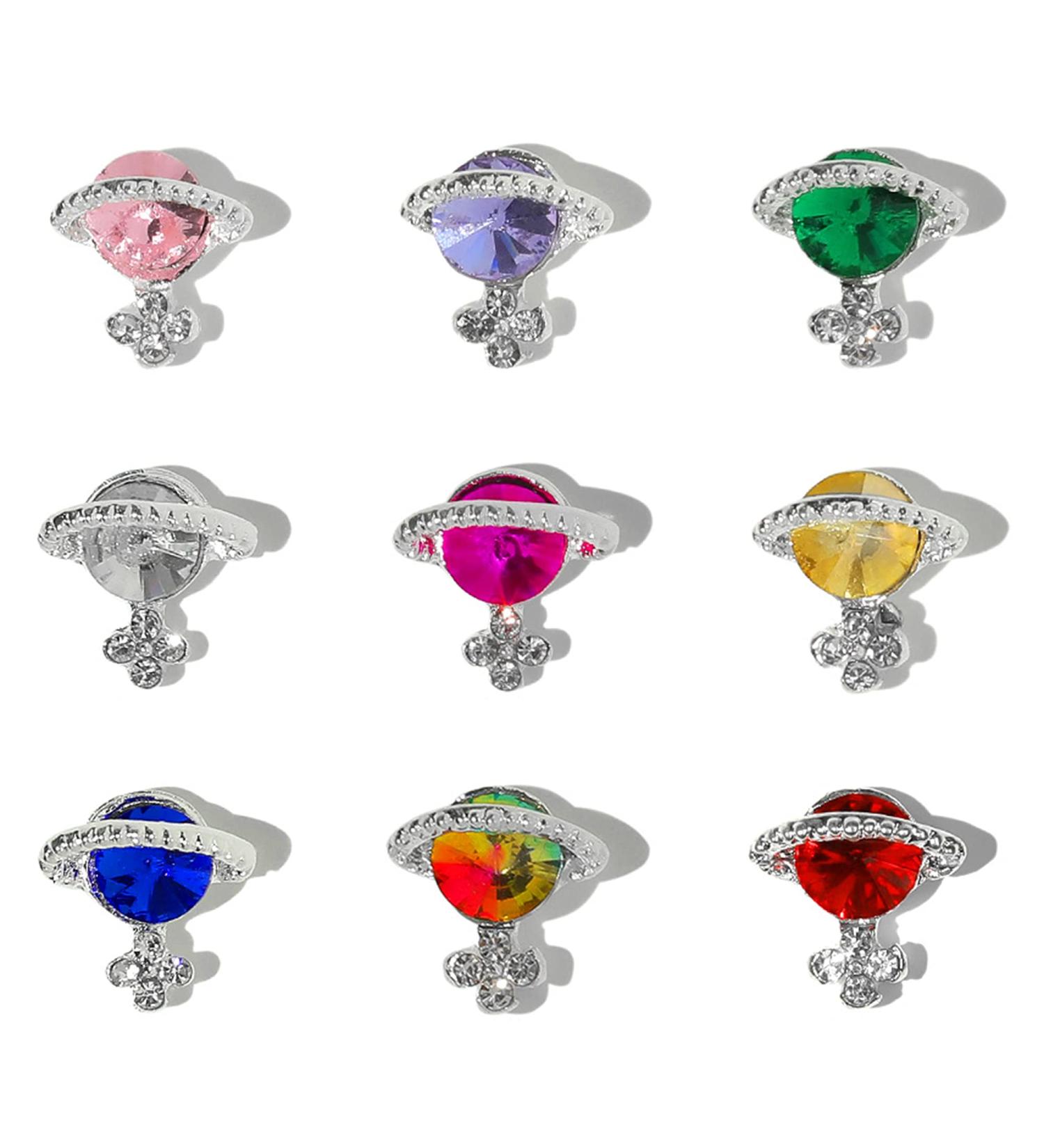 Mcduyant 9 Pieces Nail Art Planet 3D Charms Nail Art Saturn Shape Decoration DIY Nail Charms Nail Art Supplies for 3D Nail Art Designs Decoration DIY Crafting Jewelry Accessories - Buy Online on GoSupps.com