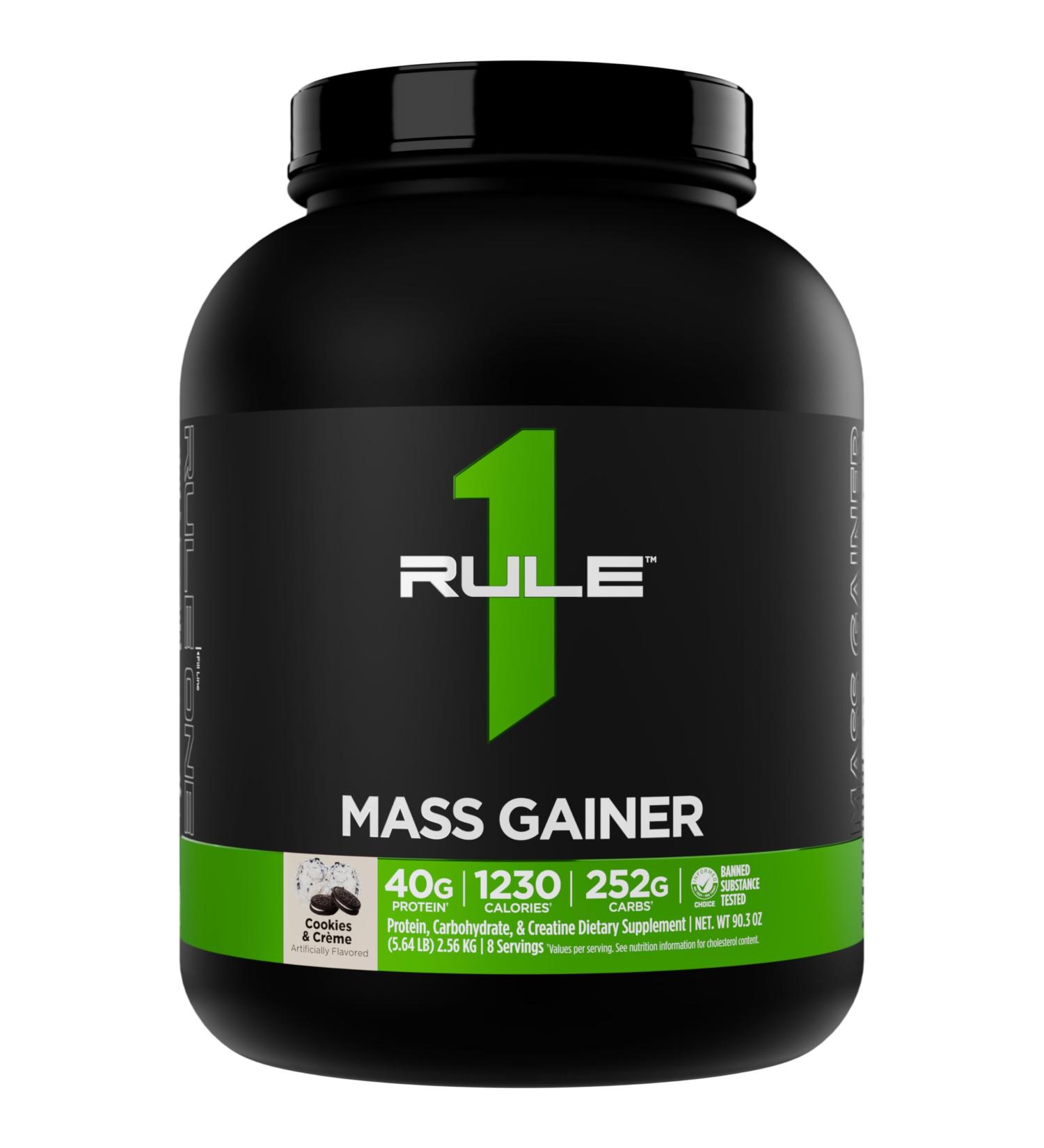 Rule 1 Mass Gainer Cookies & Cream 2560 g Cookies & Cream 2560g - Buy Online on GoSupps.com