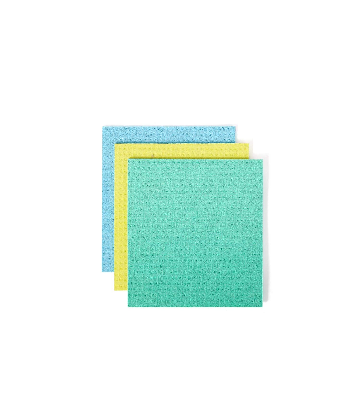 Full Circle Reusable Cellulose Sponge Cloths - 3 Pack, Multicolor Eco-Friendly Cleaning Cloths - Buy Online on GoSupps.com
