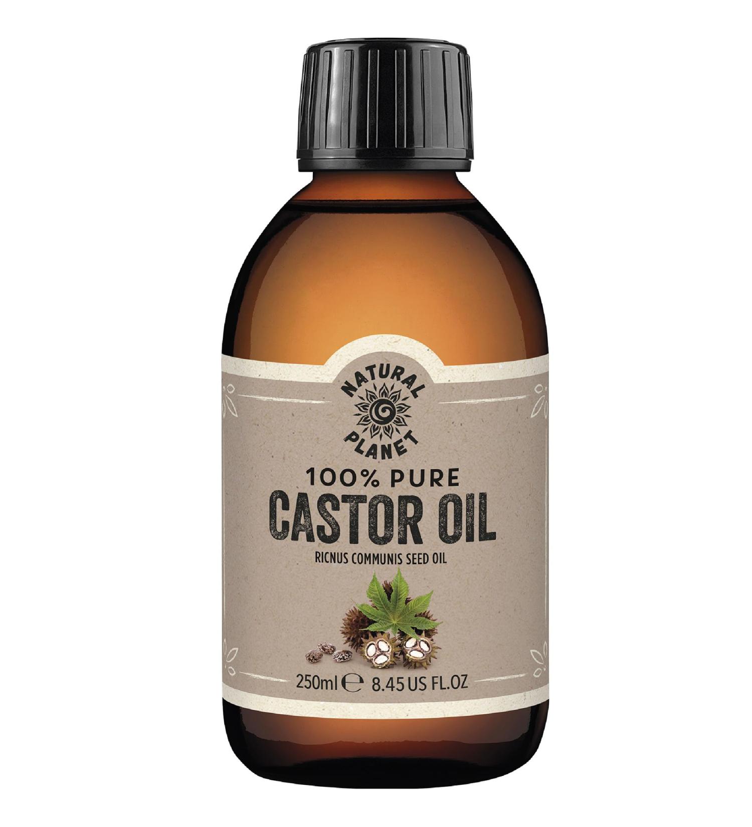 Natural Planet Castor OIl 250ml Cold Pressed Premium Quality 100% Pure Hexane-Free Non GMO Versatile Usage Eyelashes Eyebrows and Hair growth Castor Oil 250 ml (Pack of 1) - Buy Online on GoSupps.com