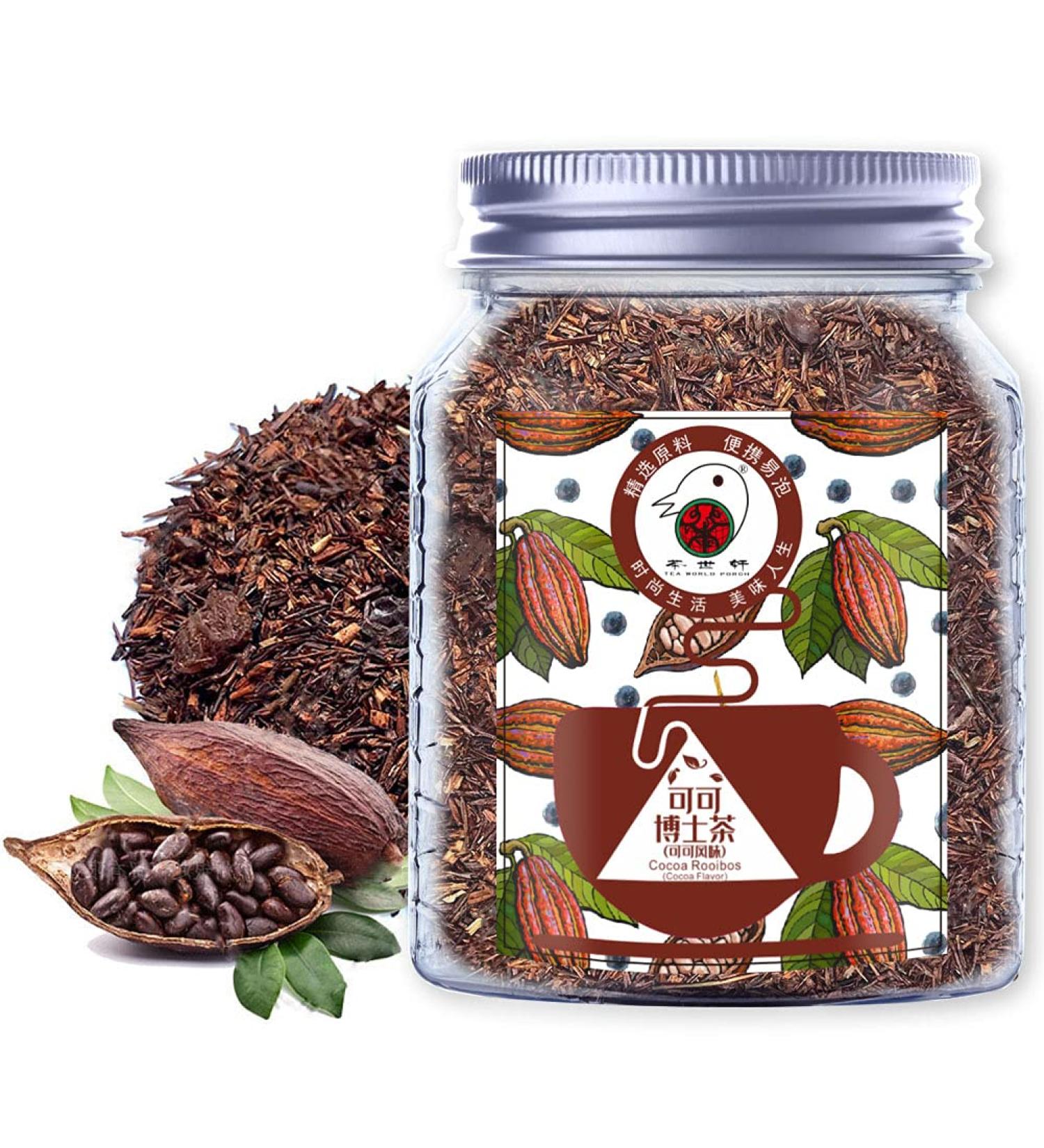 Premium Cocoa Rooibos Tea Blend - 70g Loose Leaf | Exotic Mixed Fruit Flavor for Hot & Iced Tea - Buy Online on GoSupps.com