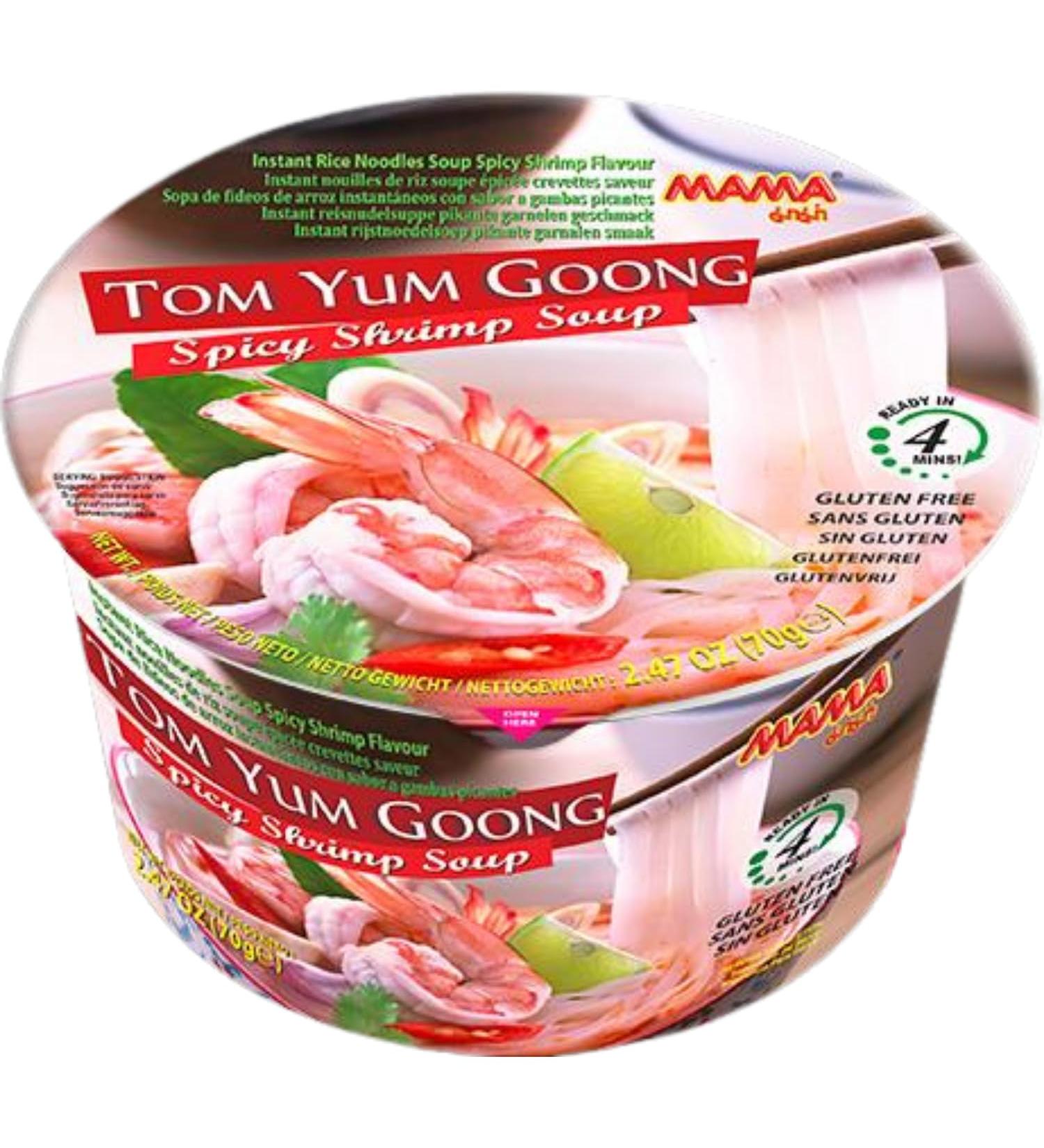 MAMA Instant Rice Noodles Tom Yum Goong 1 X 70 GR - Buy Online on GoSupps.com