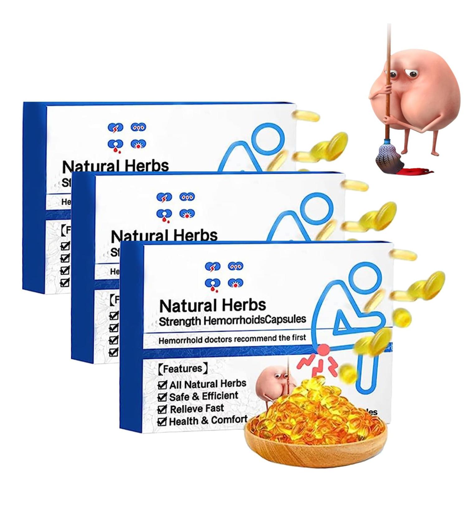 Heca Natural Herbal Hemorrhoid Treatment Capsules - Rapid Relief (3PCS) - Buy Online on GoSupps.com