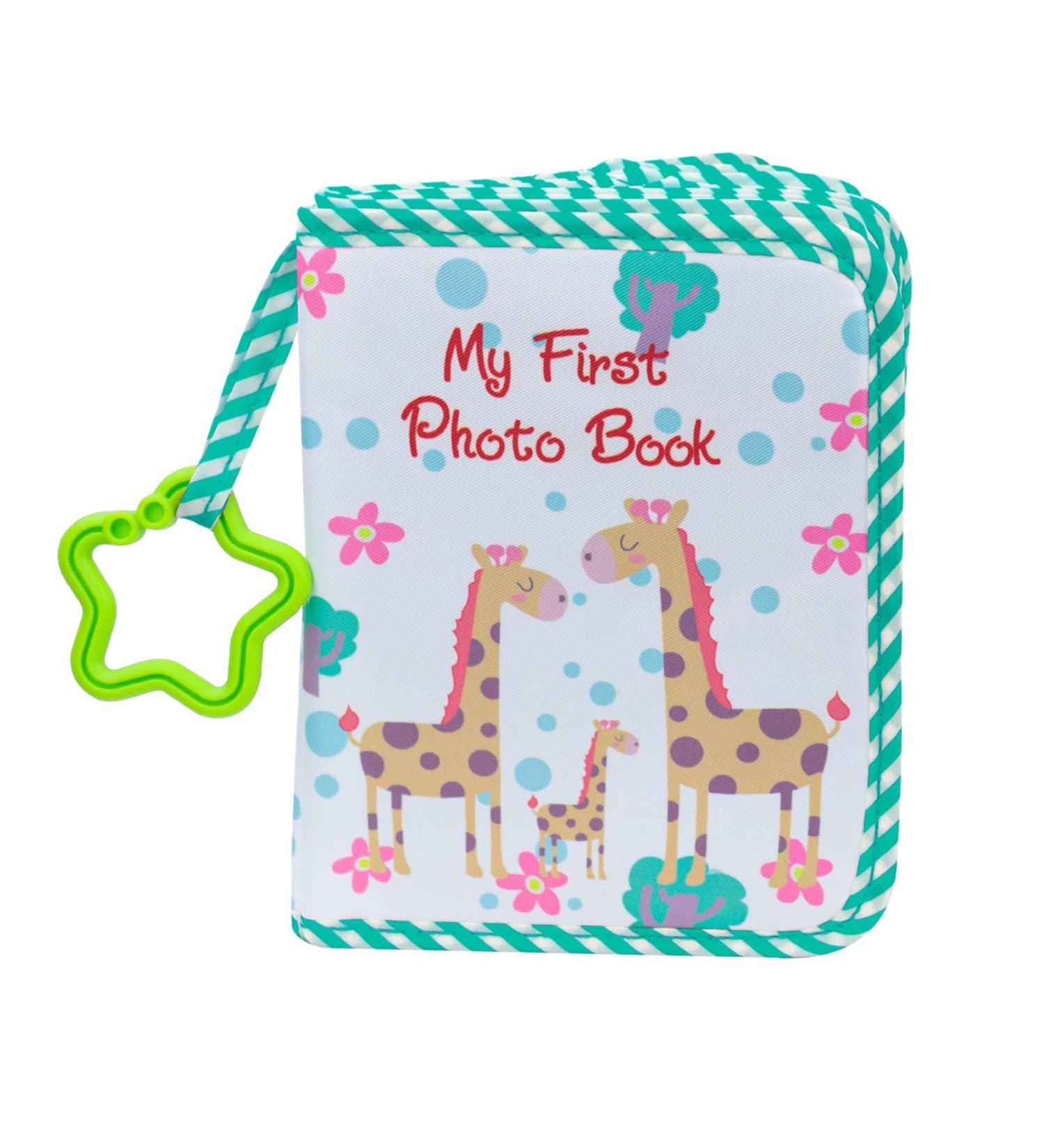 Baby Personalised Memory Album with Cute Giraffe Design - Record First Keepsake for Newborns & Toddlers - Soft Fabric Photo Album in Green Koala (Green) - Buy Online on GoSupps.com