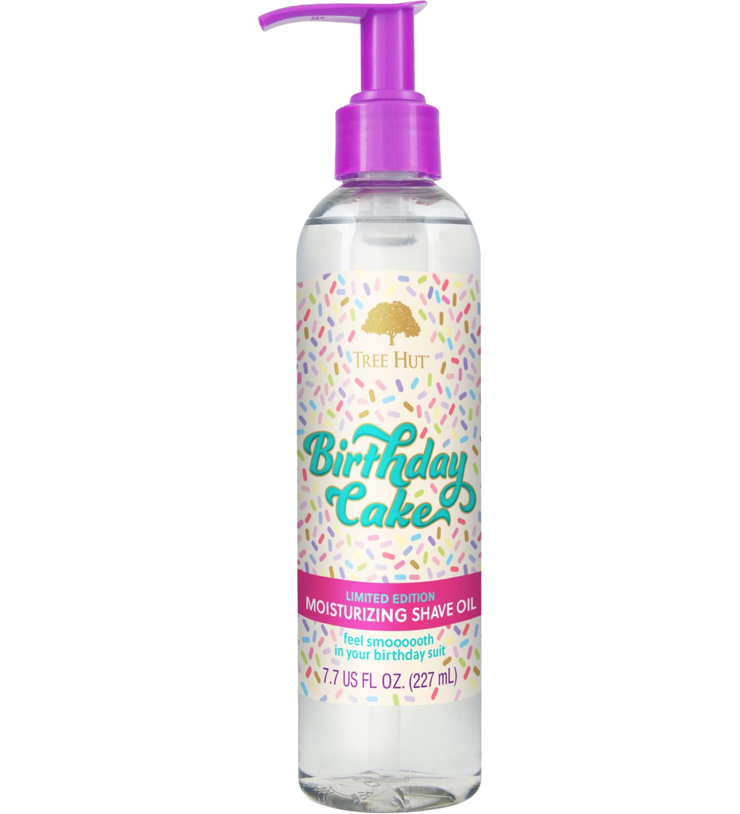Tree Hut Bare Birthday Cake Shave Oil - 7.7 fl oz | Hydrating & Moisturizing - Buy Online on GoSupps.com