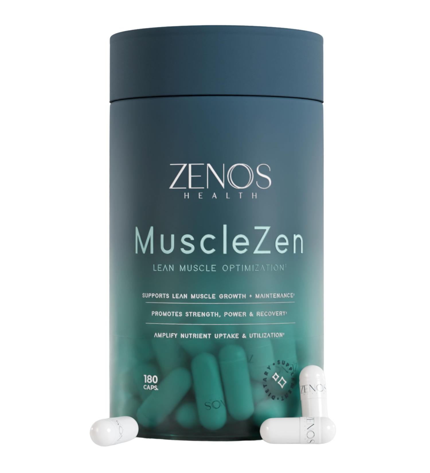 Zenos Health MuscleZen Muscle Builder for Men ATP Supplements for Strength Muscle Supplements for Super Recovery Clear Muscle Support for Lean Muscle Growth - Made in USA 180 Caps - Buy Online on GoSupps.com