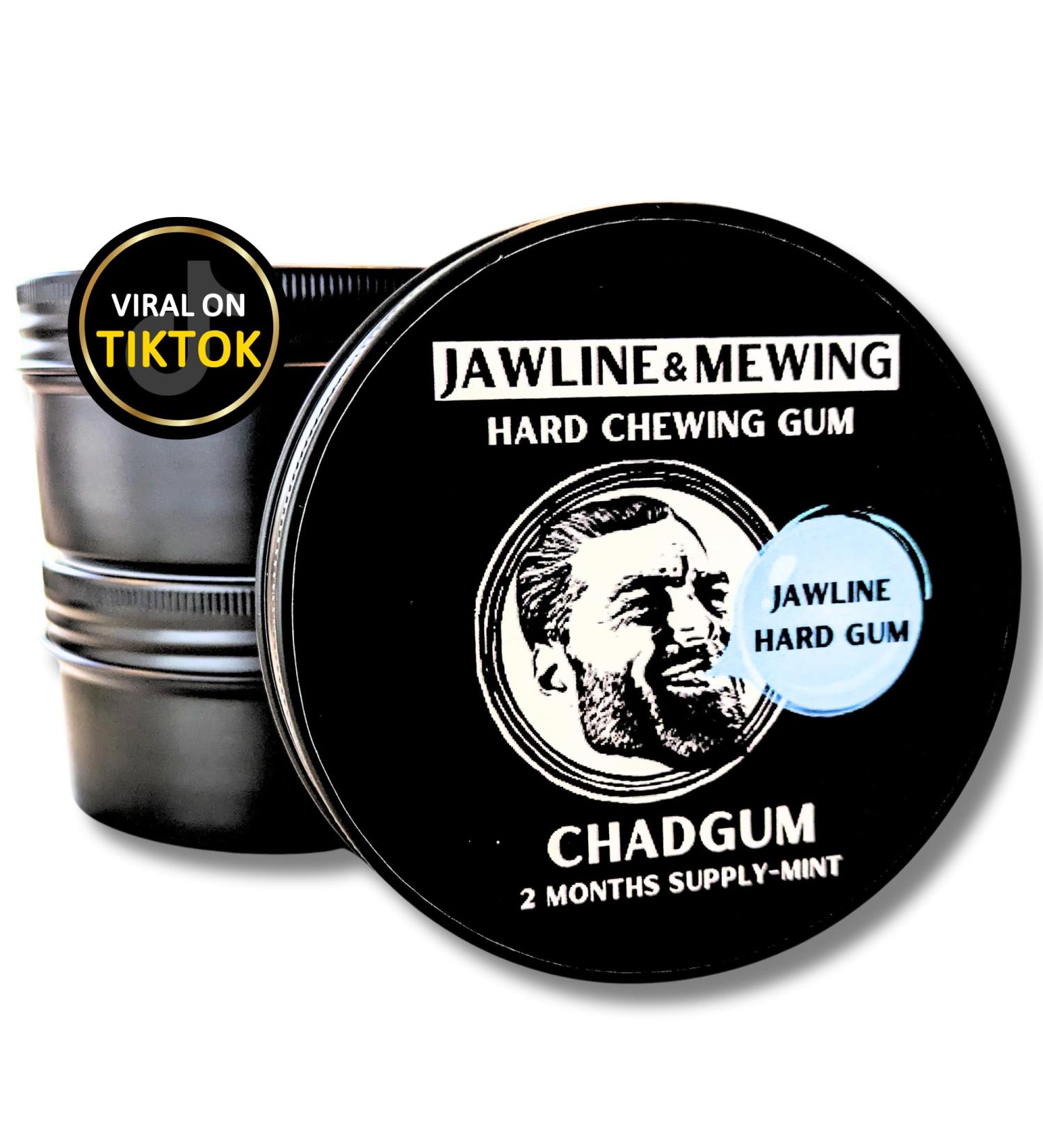 JAWTONE CHADGUM Hard Mewing JAWLINE GUM puissant exercice de m choire 2 mois d'approvisionnement Jawline shaper | Exerciseur de m choire pour les hommes qui souhaitent am liorer Menthe Xylitol  - Buy Online on GoSupps.com
