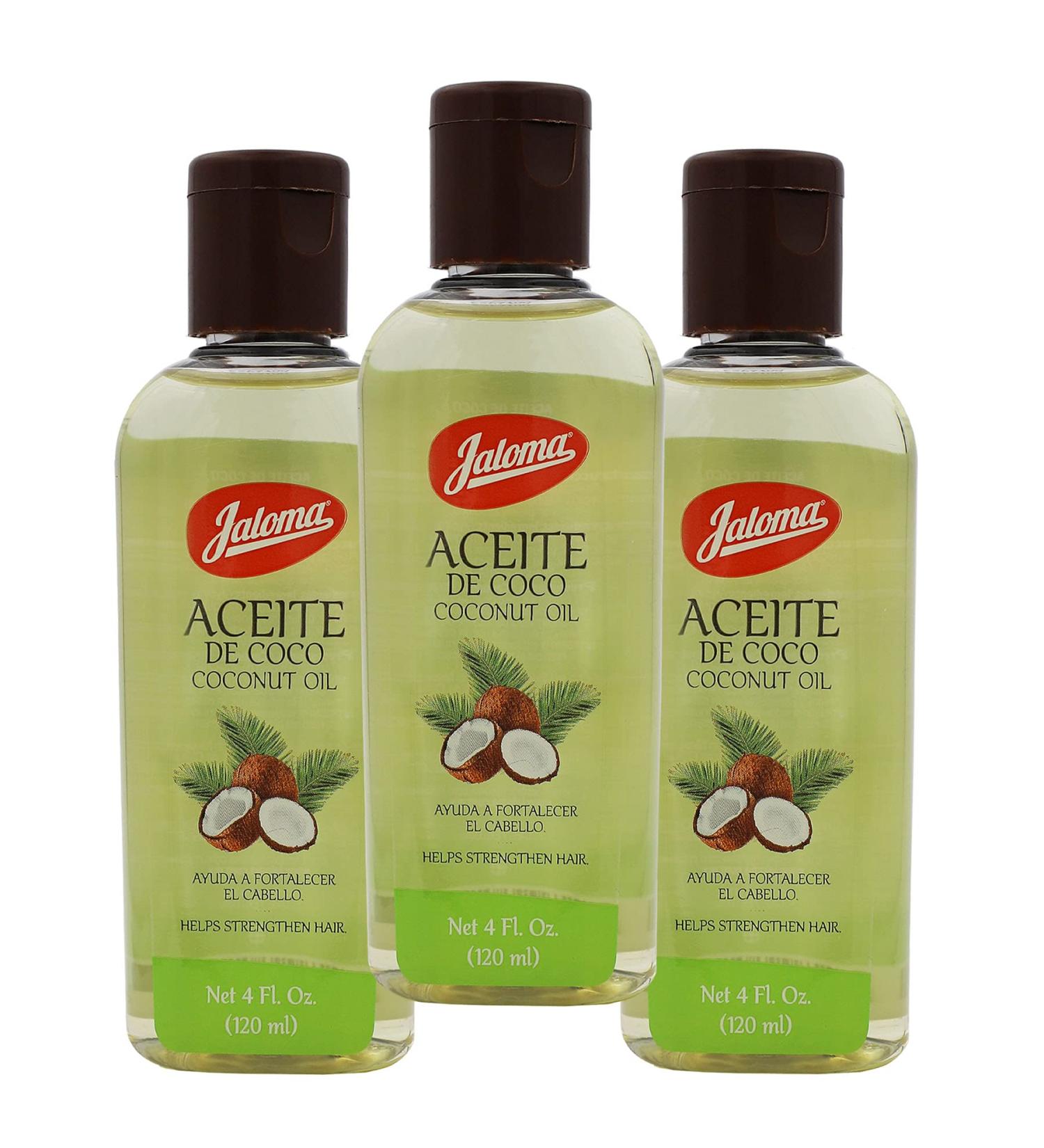 Jaloma Coconut Oil 3 Pack - Skin and Hair Moisturizer, 4 Fl Oz Bottle - Protection and Hydration - Buy Online on GoSupps.com