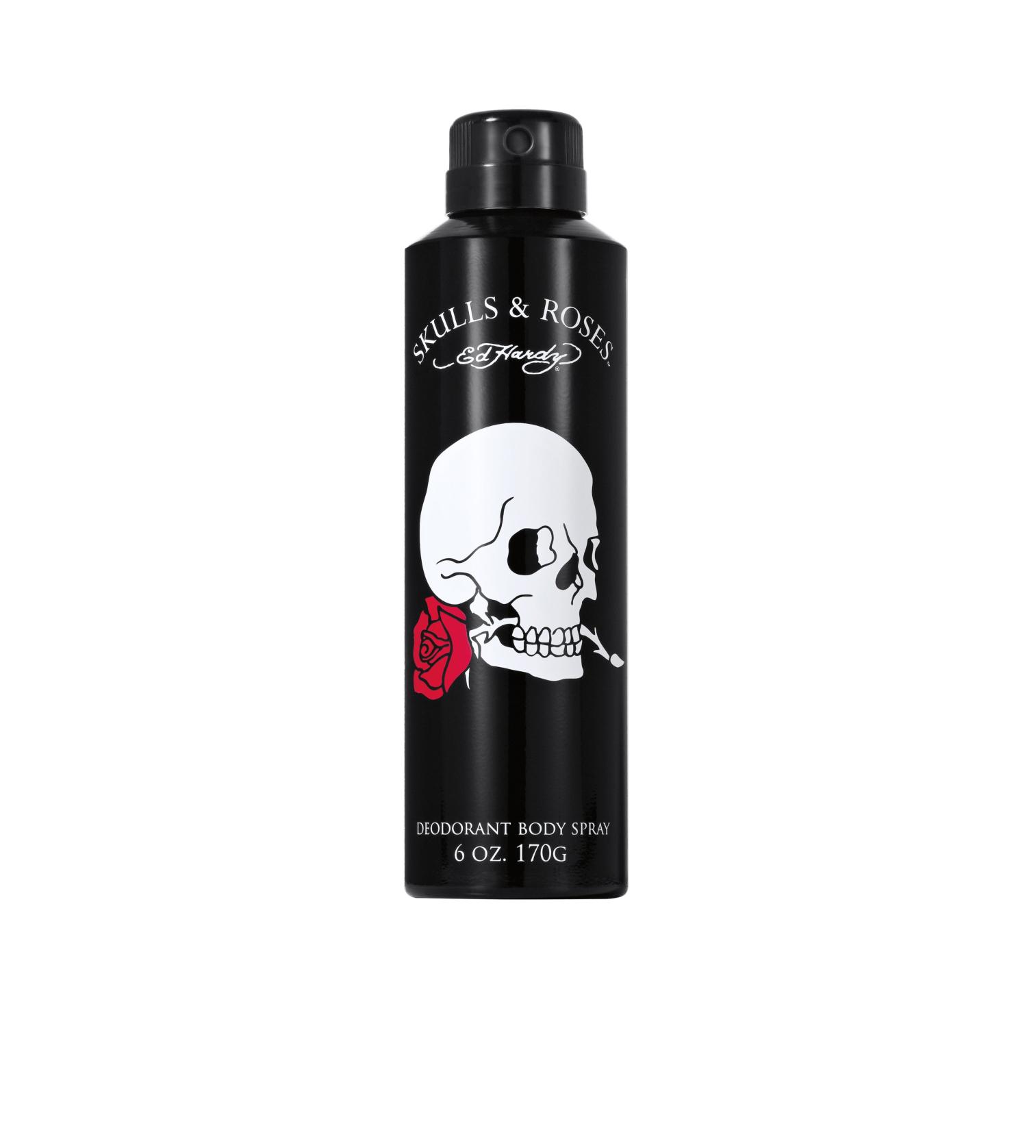Men's Deodorant & Fragrance Body Spray by Ed Hardy, Casual Day or Night Scent, 6 Oz