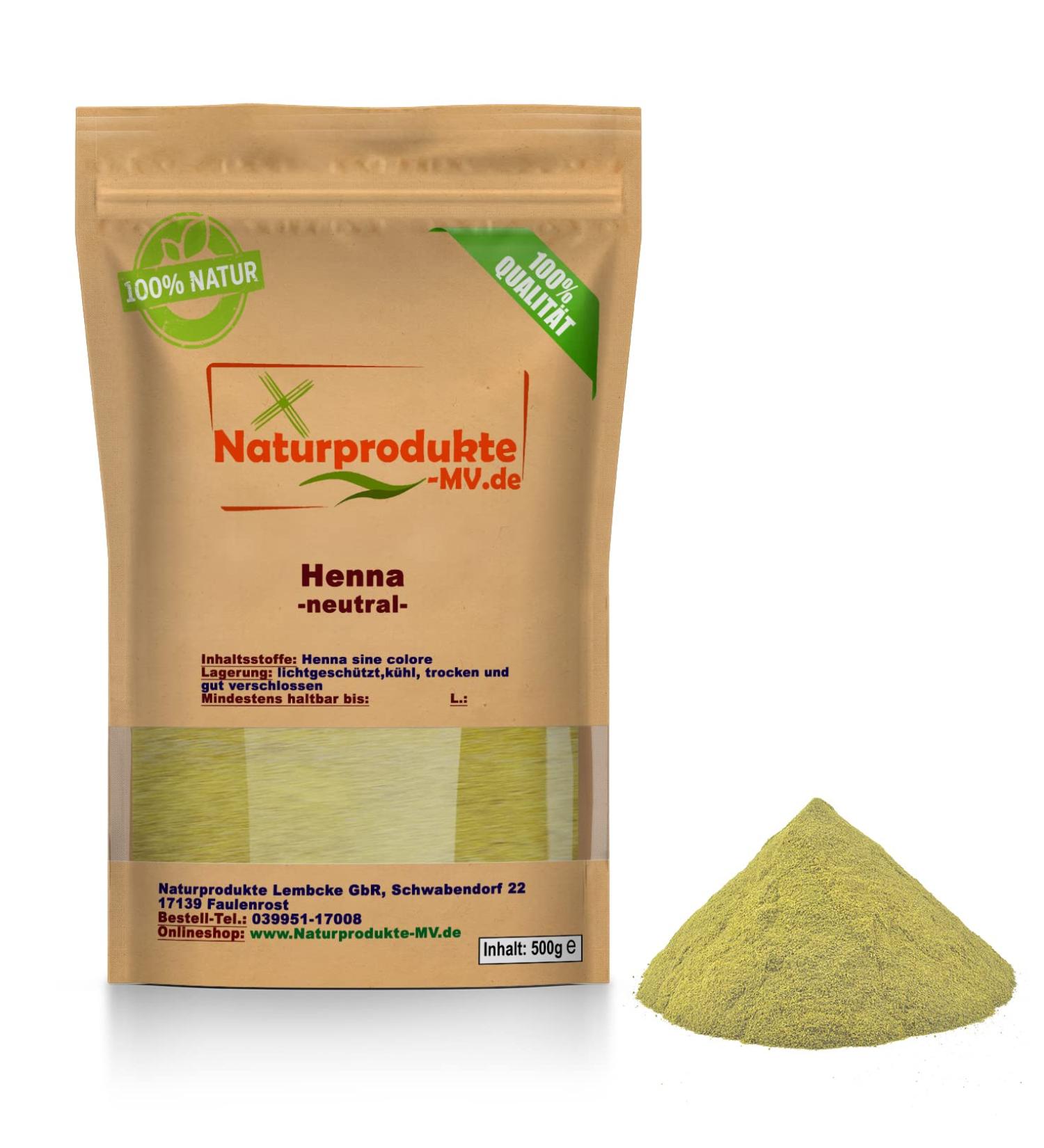 Henna powder neutral (500 g) Henna powder natural hair care