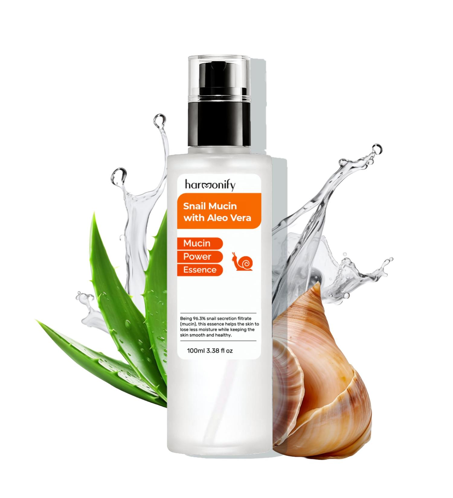 Buy Snail Mucin Serum with Aloe Vera - 96.3% Snail Secretion Filtrate - Hydrating Korean Skin Care - 3.38 fl. oz - Buy Online on GoSupps.com