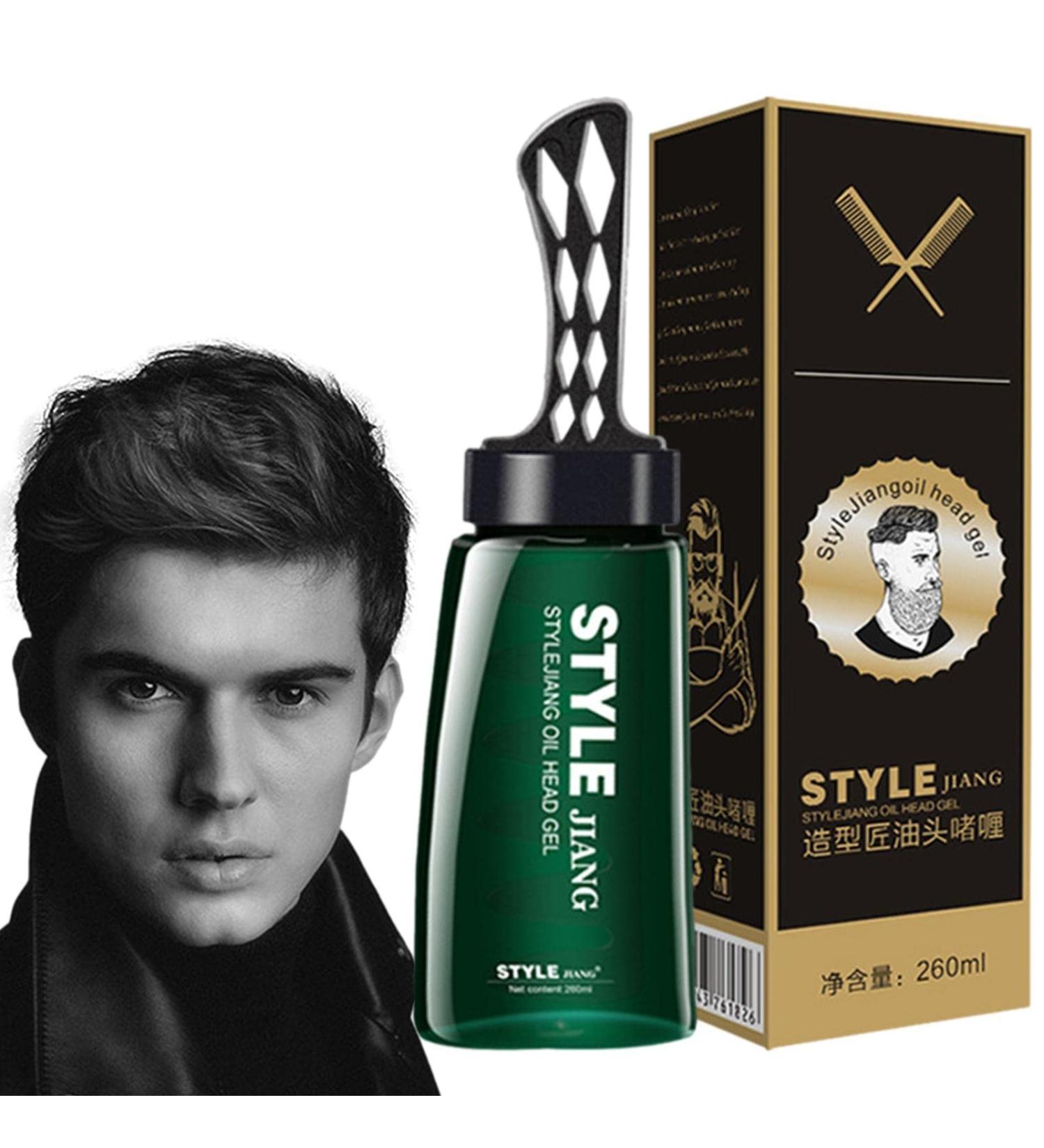 2 2 in 1 Styling Gel with Comb - 2 in 1 Long Lasting Hair Wax Gel - Long Lasting Men Hair Cream Salon Styling Gel Tool Fast Build Hair Styling Oil Head Artifact for 2 Pcs 260ml - Buy Online on GoSupps.com
