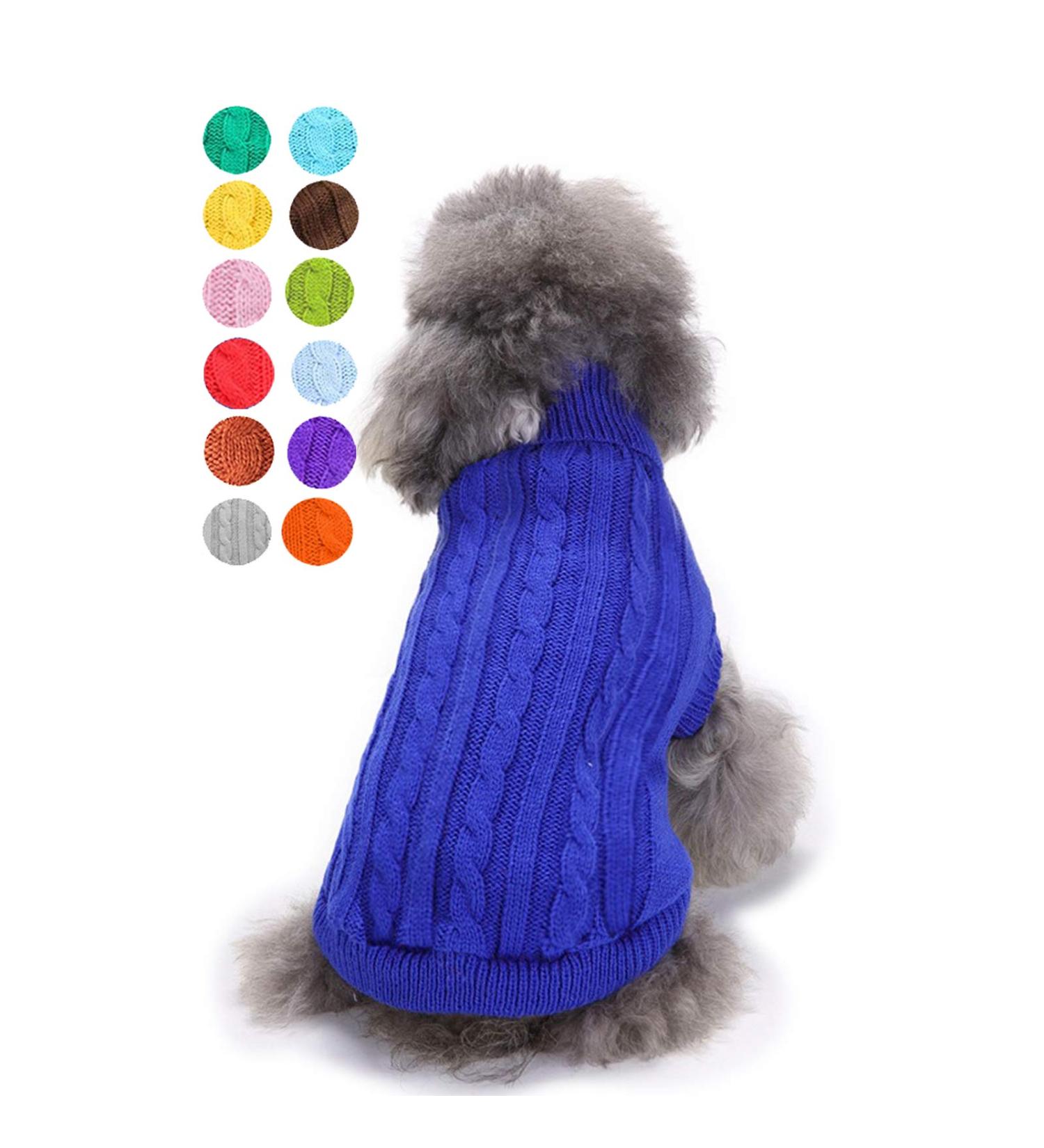 Buy Dark Blue Small Dog Sweater & Cat Sweatshirt | Warm Cozy Clothing for Pets - International Shipping - Buy Online on GoSupps.com