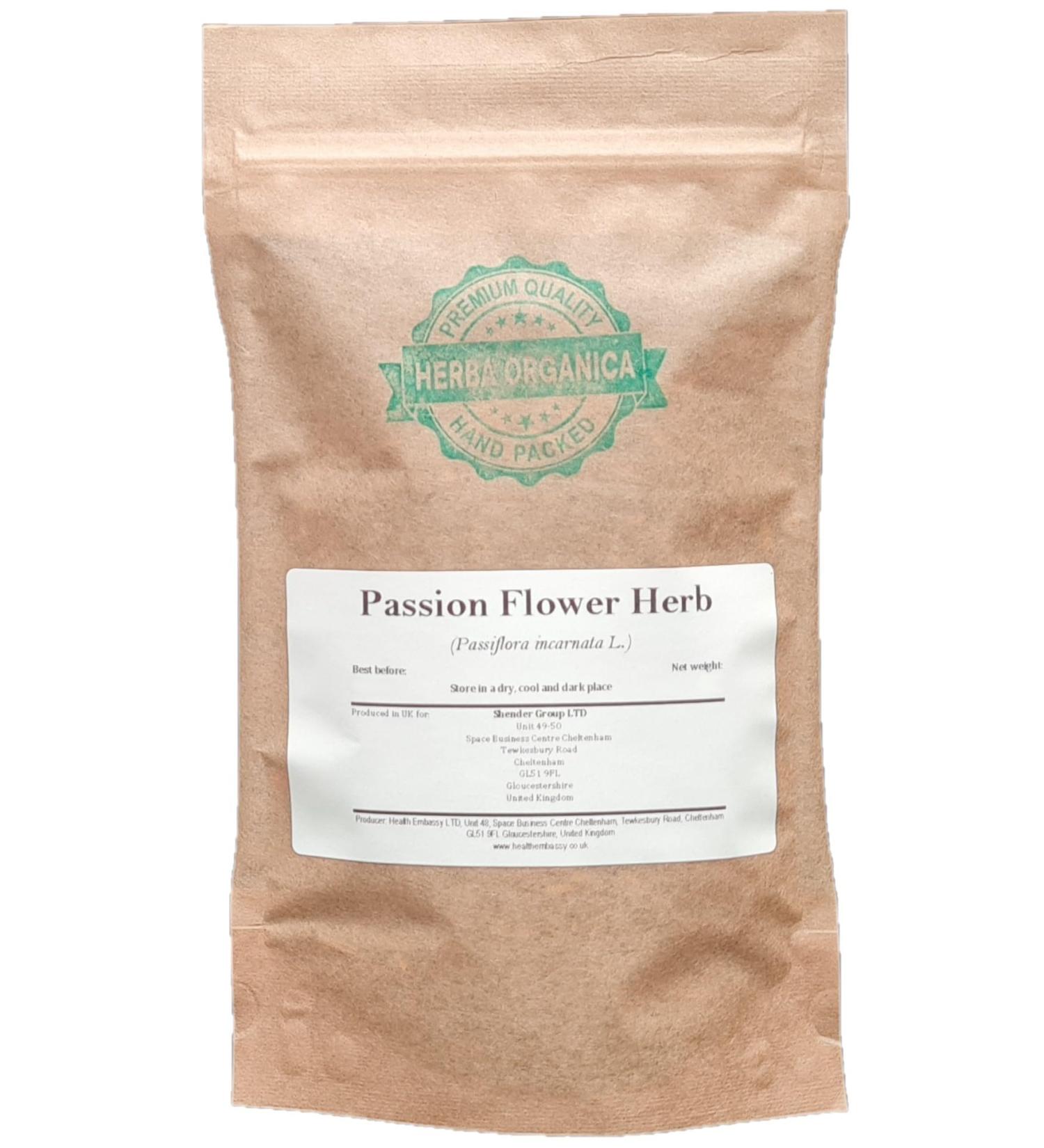 Herba Organica Passion Flower Herb | Passiflora incarnata | Natural Relaxation | Sleep Support (100g) - Buy Online on GoSupps.com