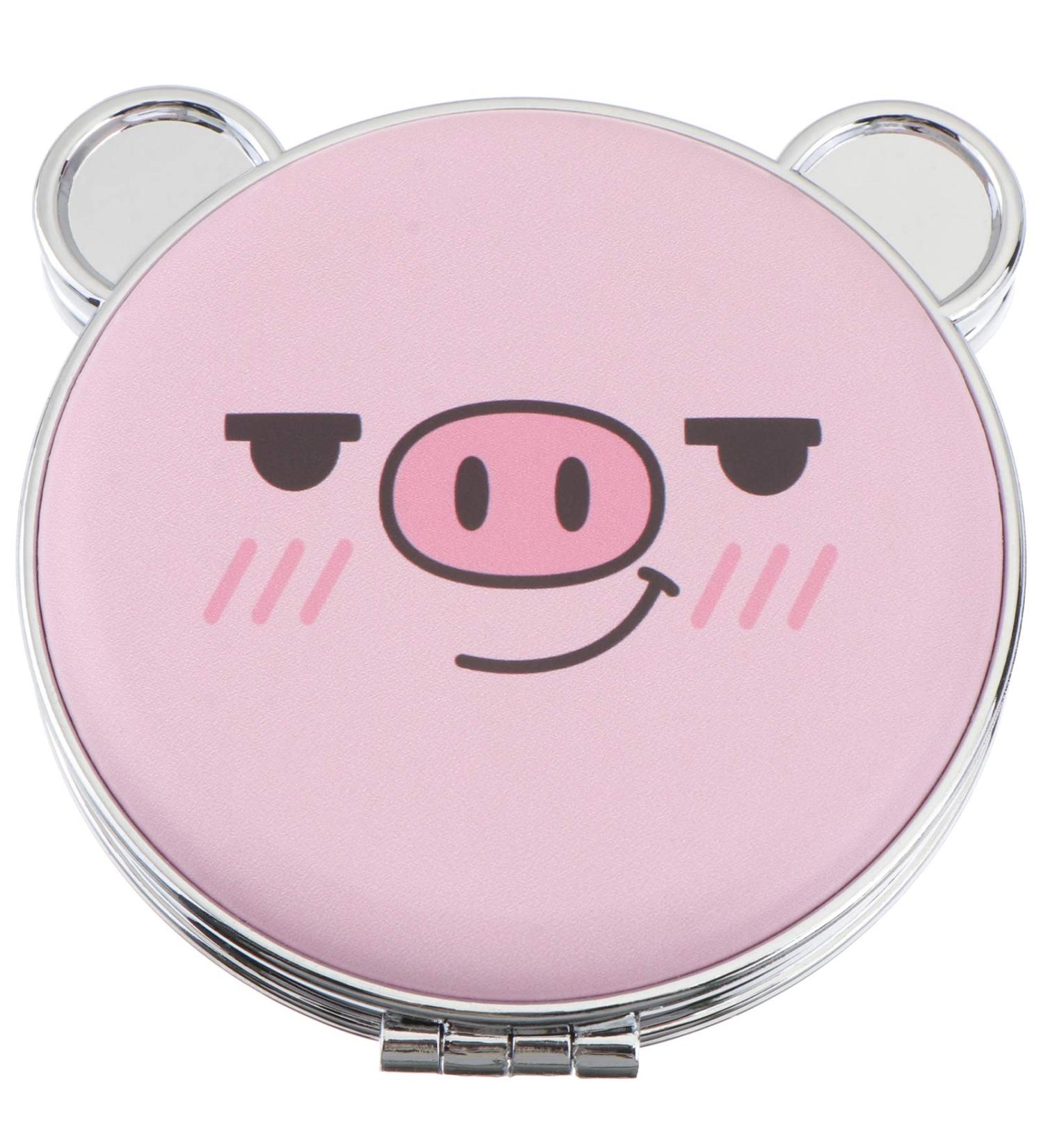1pc Folding Vanity Mirror Makeup Mirror Small Pig Compact Mirror Cosmetic Pocket Mirror Compact Mirror for Women Compact Hand Mirror Pocket Mirror for Women Cartoon Miss Animal Abs - Buy Online on GoSupps.com