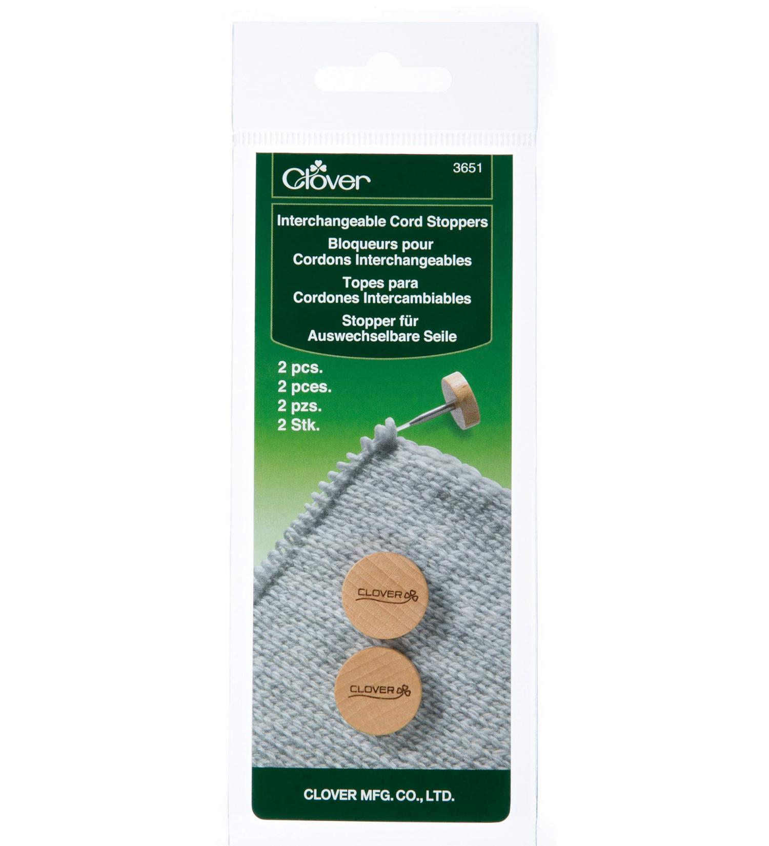 Clover Interchangeable Cord Stoppers (2pcs.) - Perfect for Knitting and Crochet Projects - Buy Online on GoSupps.com