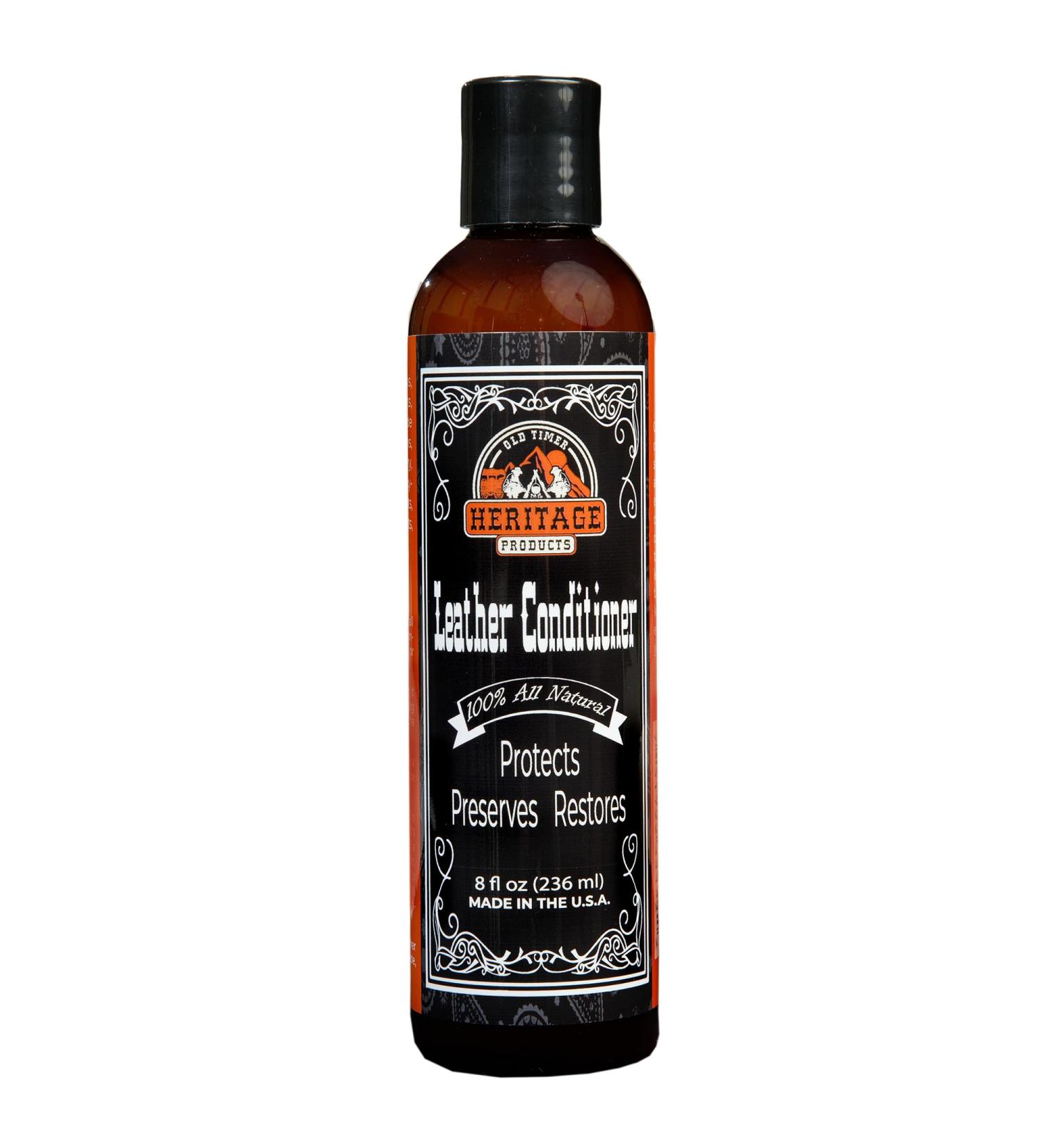 Heritage Products Leather Conditioner - All Natural Cleaner & Softener for Furniture Car Seats Boots & Jackets - Vitamin E Enriched 8 oz - Buy Online on GoSupps.com