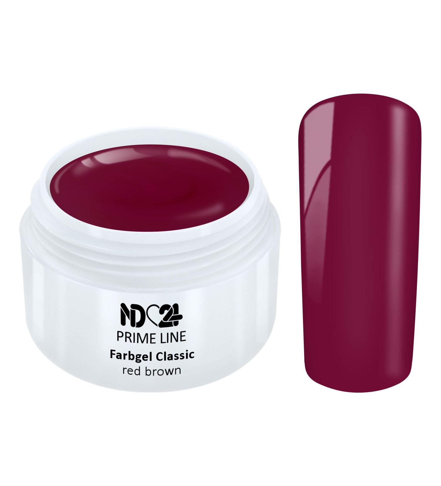 Prime Line - Color Uv Gel Led Color Gel Red Brown - Made in Germany - 5ml