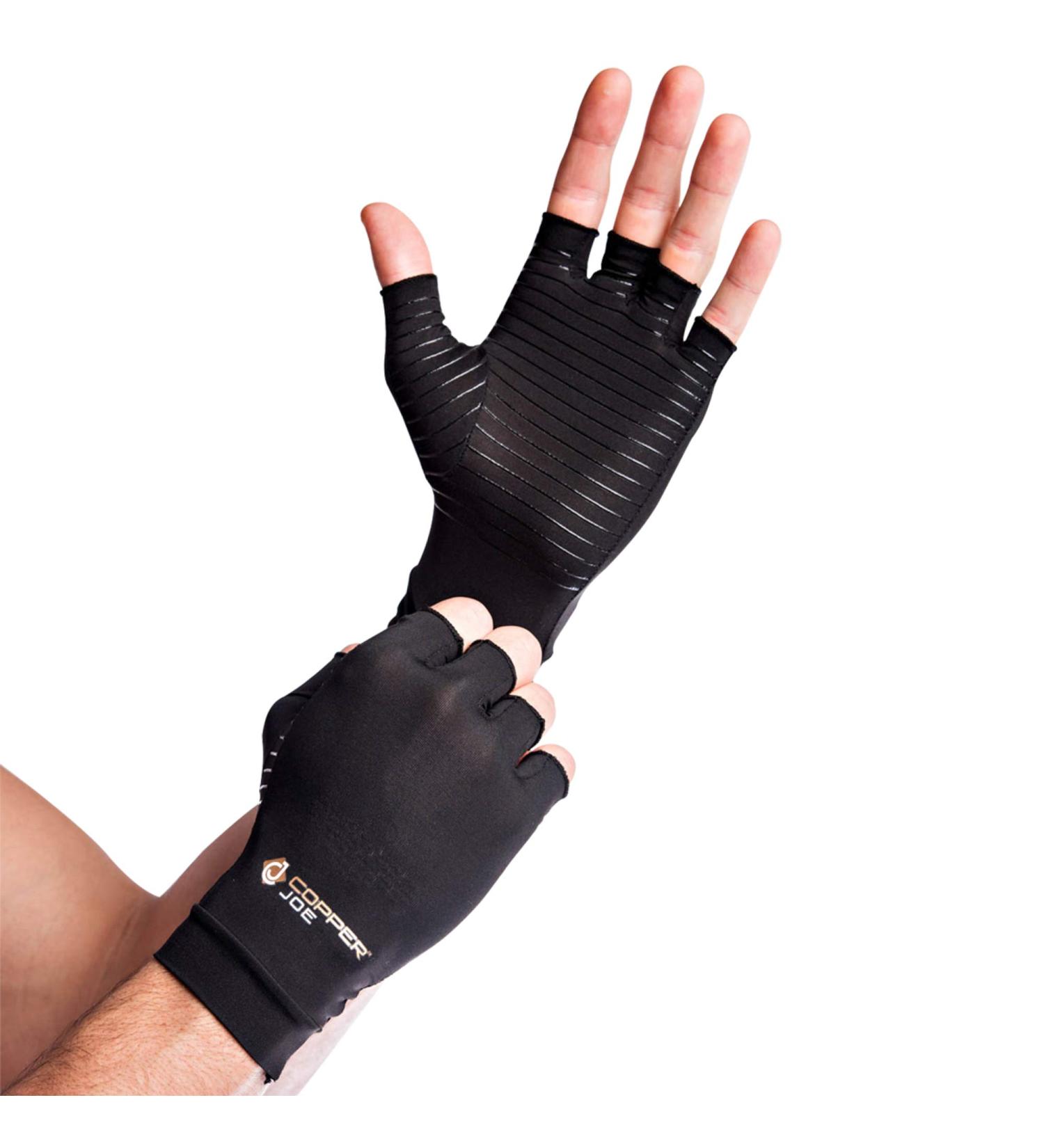 Copper Joe Arthritis Gloves - Compression Gloves for Arthritis Hand Pain Relief - Wrist Support Brace for Men & Women - Large - 1 Pair - Buy Online on GoSupps.com