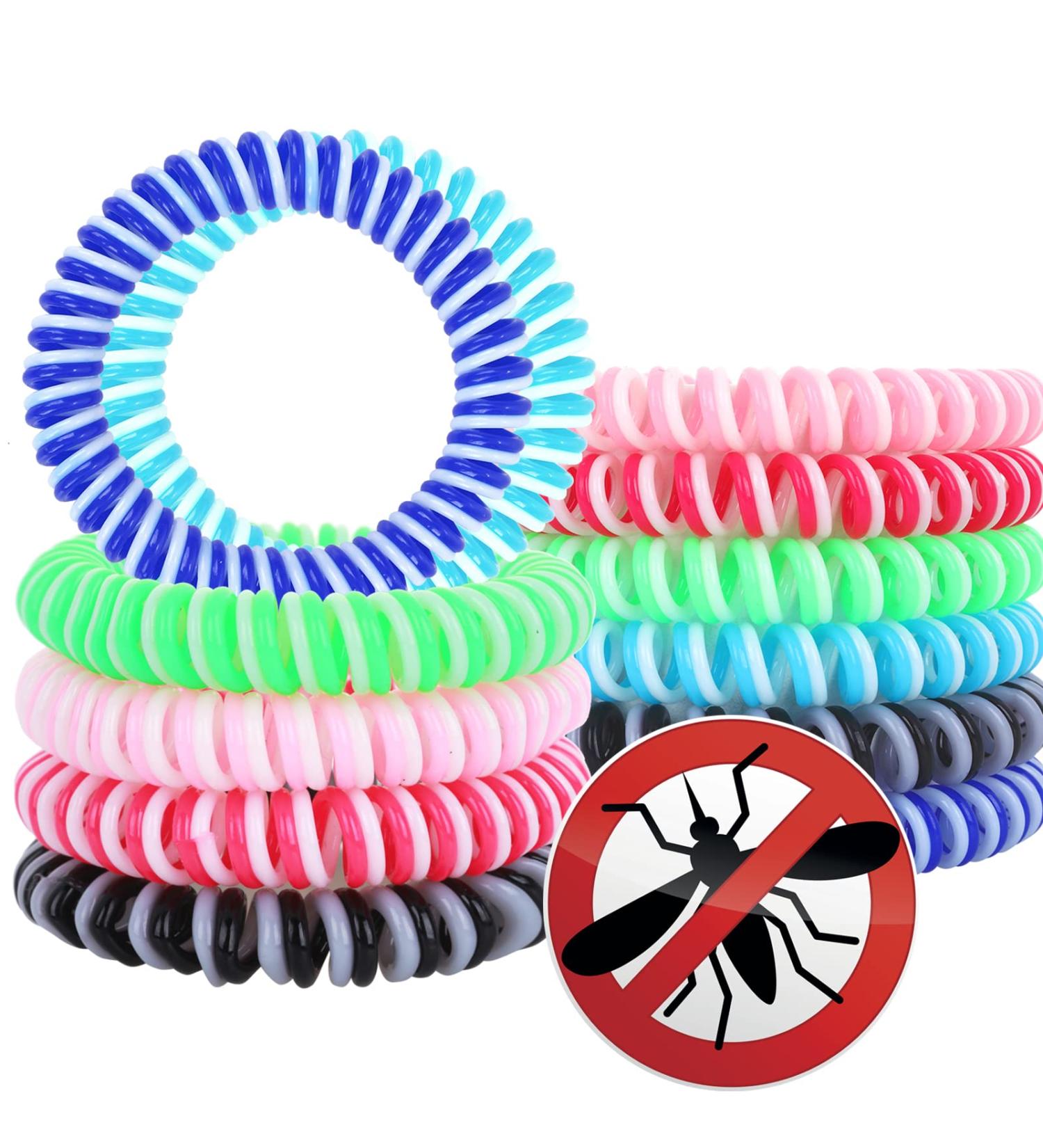 Yolev 12Pack Mosquito Repellent Bracelet - Natural, Waterproof Bands for Adults and Kids | Insect Control Bracelets - 12 Count Pack - Buy Online on GoSupps.com