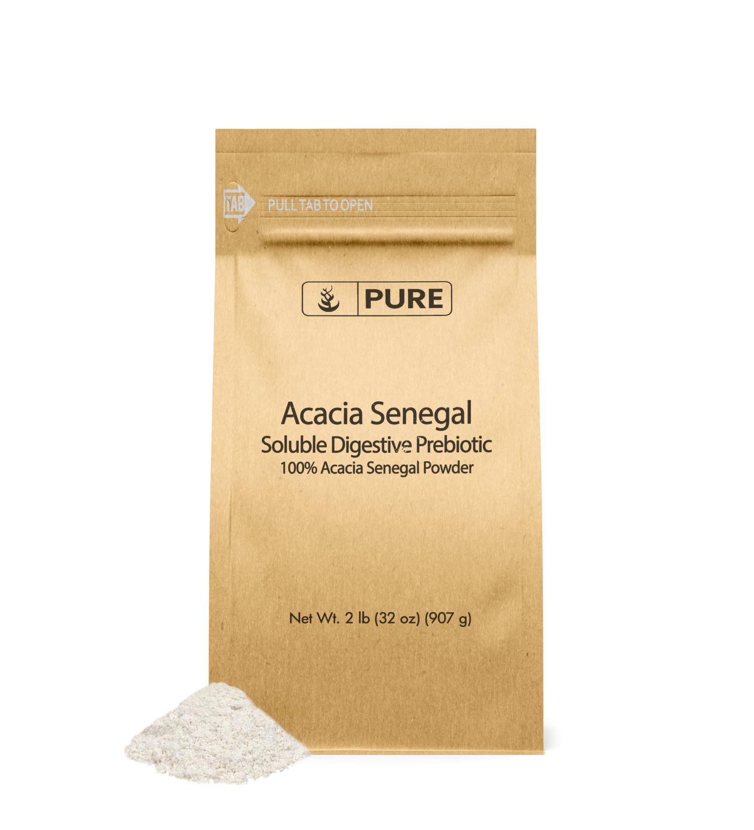 2lb Acacia Senegal Soluble Prebiotic: Pure Original Ingredients for Baking, Vegan-Friendly - Buy Online on GoSupps.com